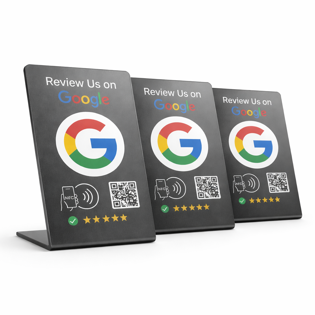 Google Review Stand - NFC & QR Code, Tap To Review System