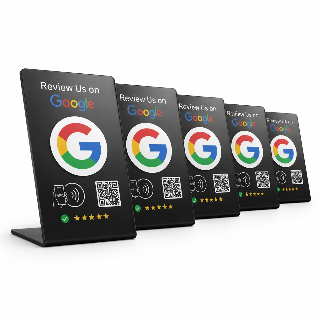 Google Review Stand - NFC & QR Code, Tap To Review System