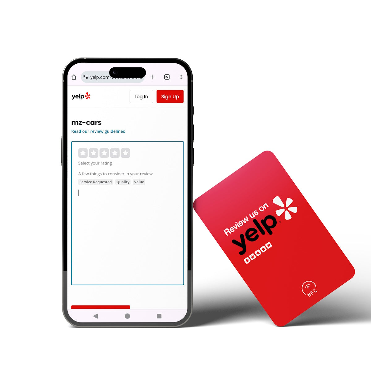 Yelp Review NFC Card – NTAG215 Chip, Tap & Scan for Instant Yelp Reviews, No App or Subscription Needed | TAPro (Copy) - TAPro