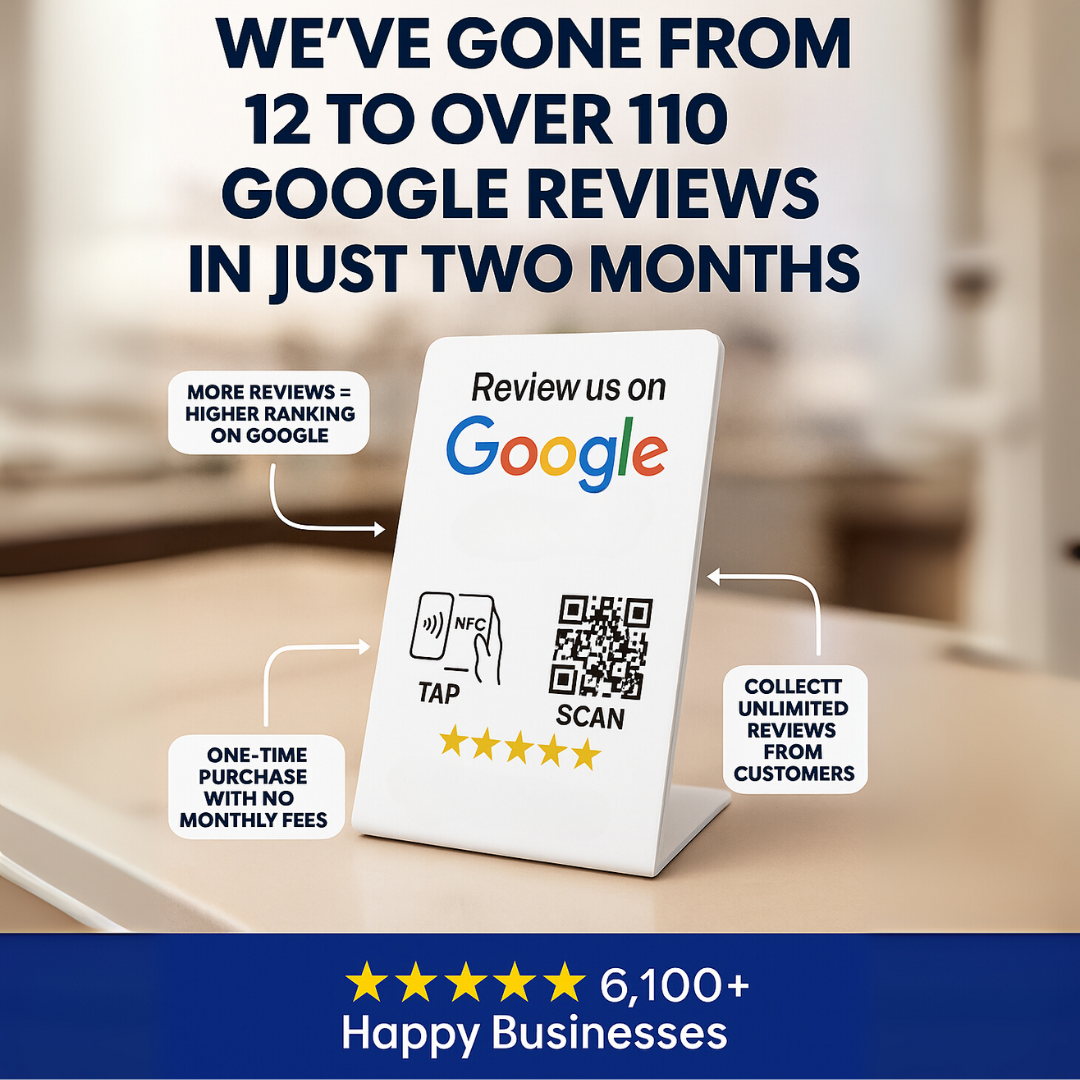 Tap Google Review Stand NFC & QR Code
