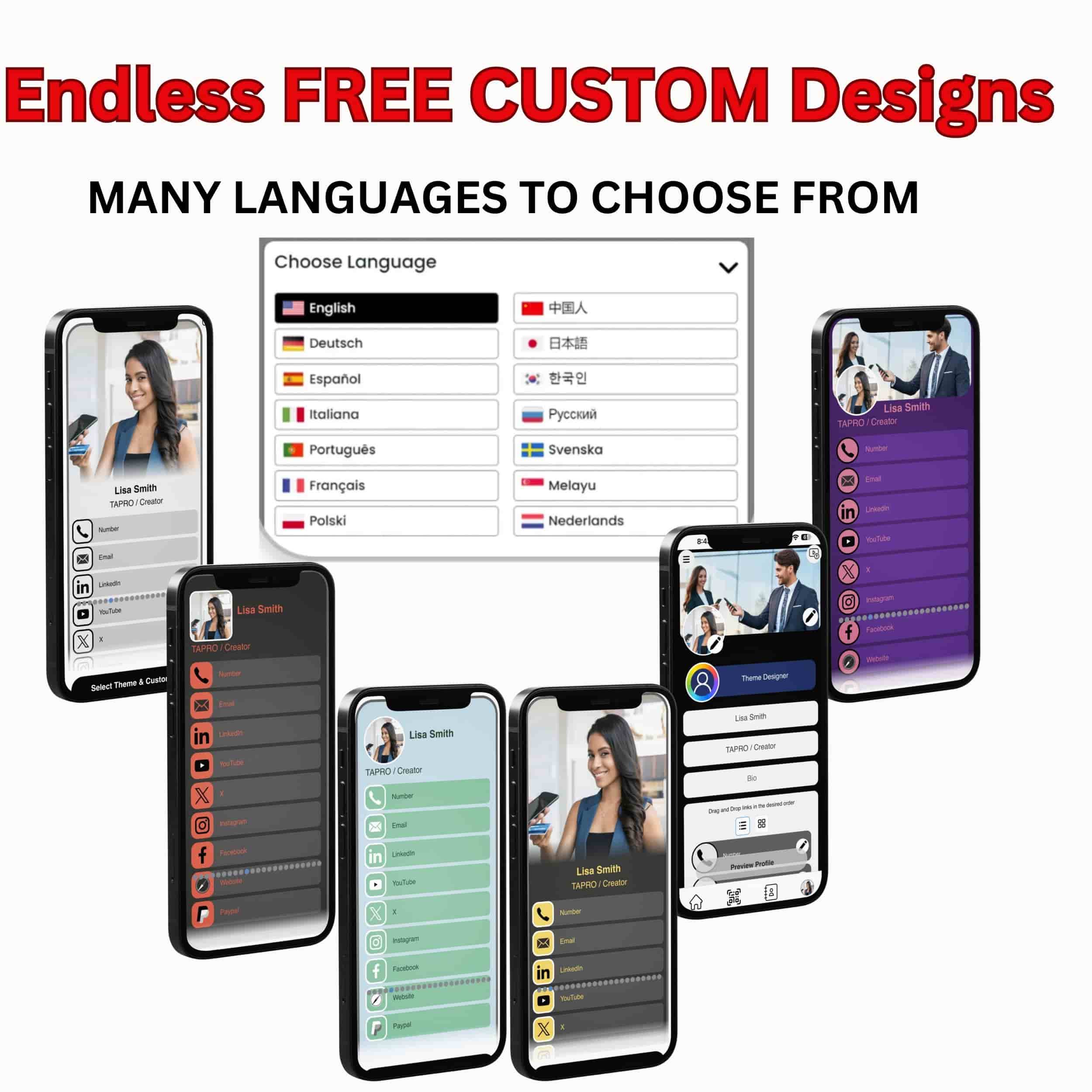 Rewritable NTAG215 Chip Card for Infinite Contact Updates — Emphasizes the "rewritable" and "infinite" value proposition.