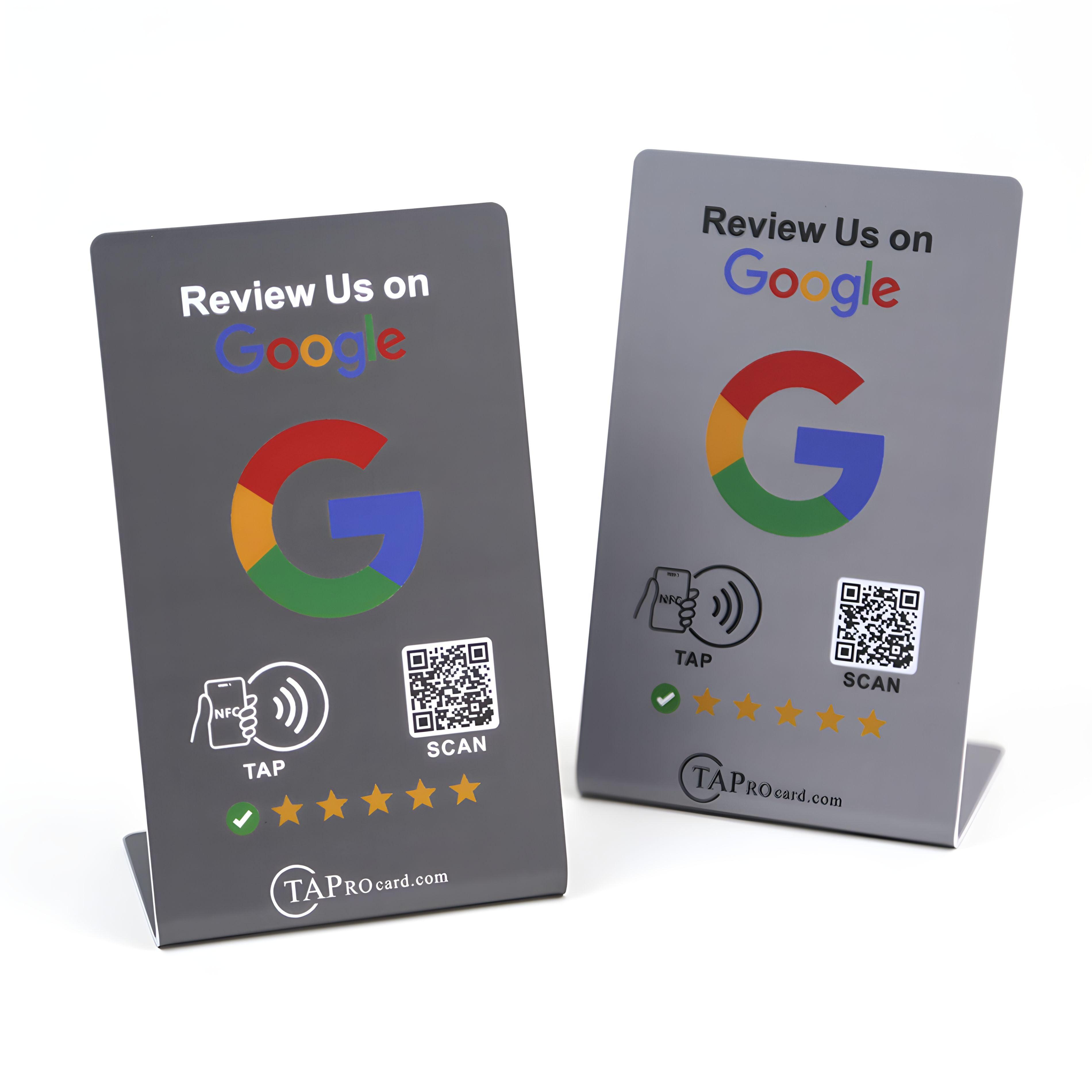 NFC Google Review Stands 2-Pack - Tapro
