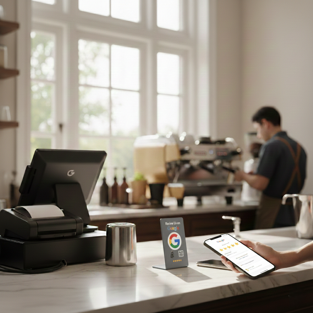Smart NFC Google Review Stand - Contactless Tap-to-Rate Sign