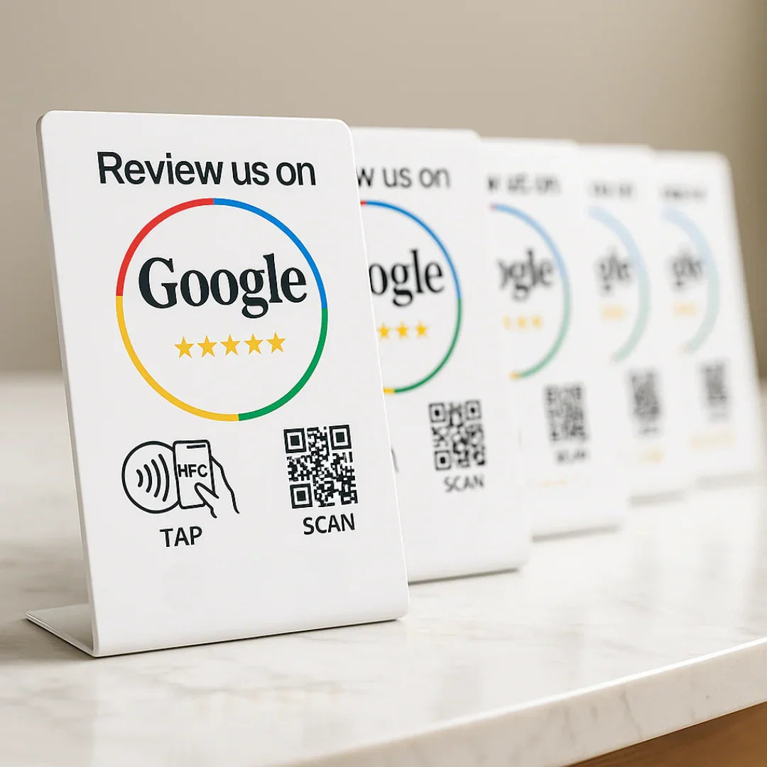 White NFC Google Review Stand | No Apps, No Fees, Just 5-Star Growth - Image 3