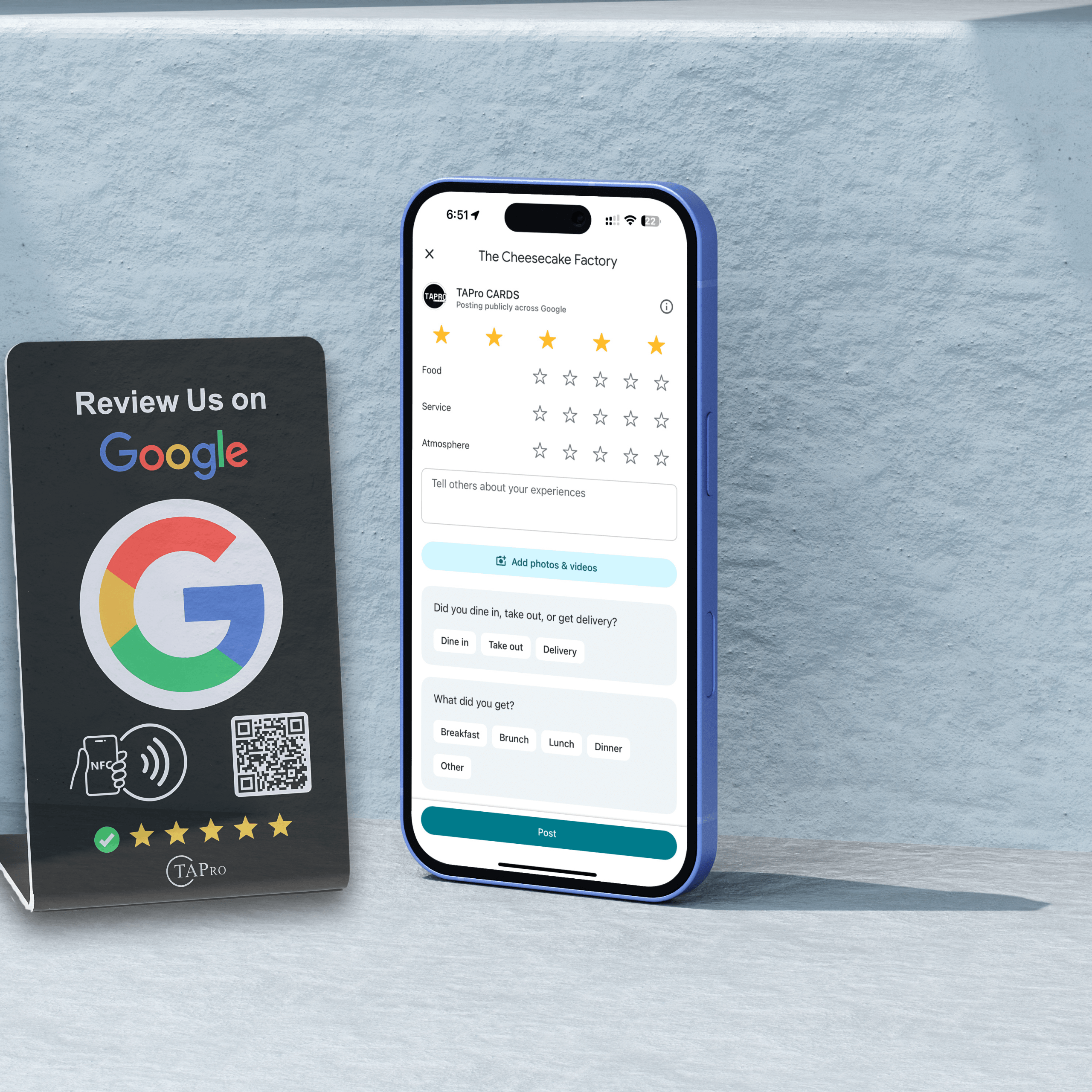 Google My Business Review Stand 5-Pack - Tapro