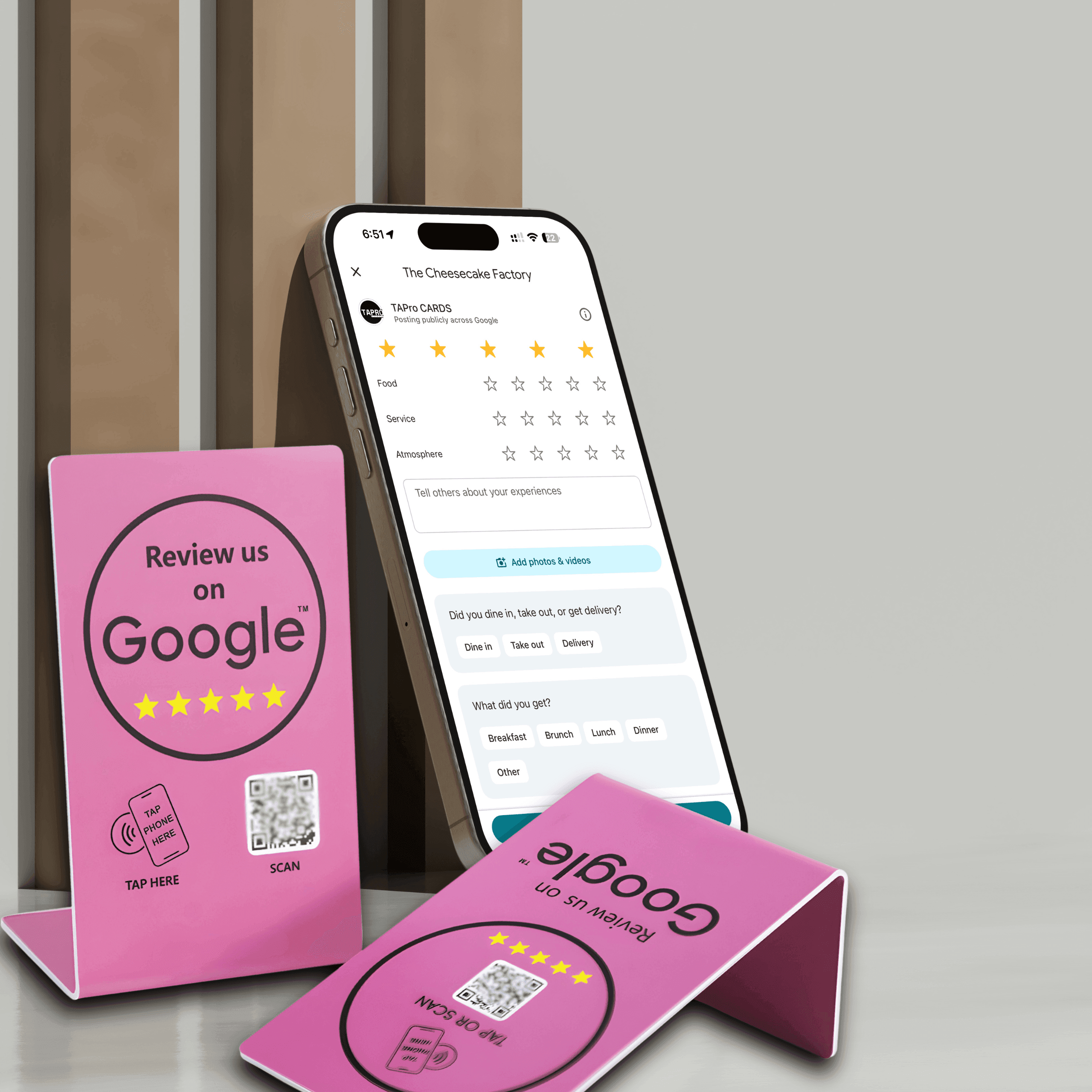 Google My Business Review Stand - Tapro