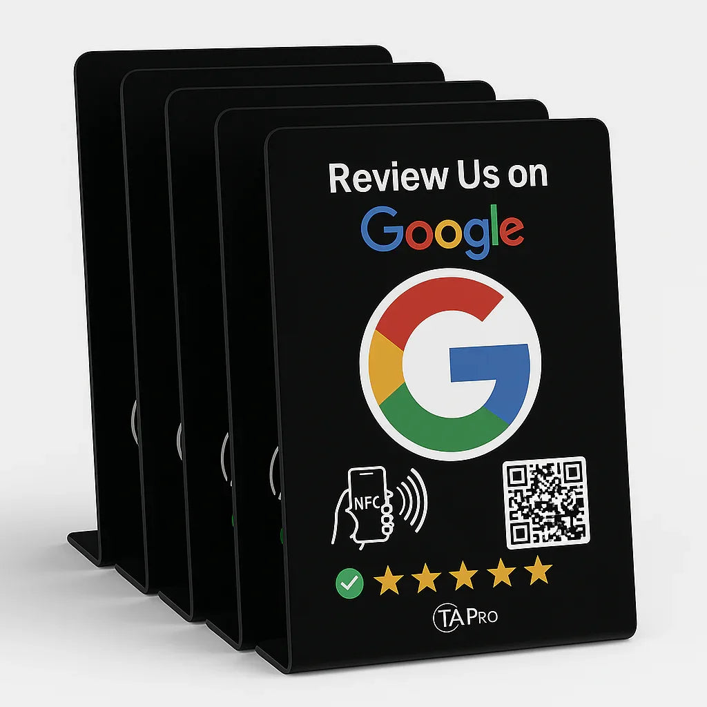 5-Pack Tap Google Review Stands by TAPro - Tapro