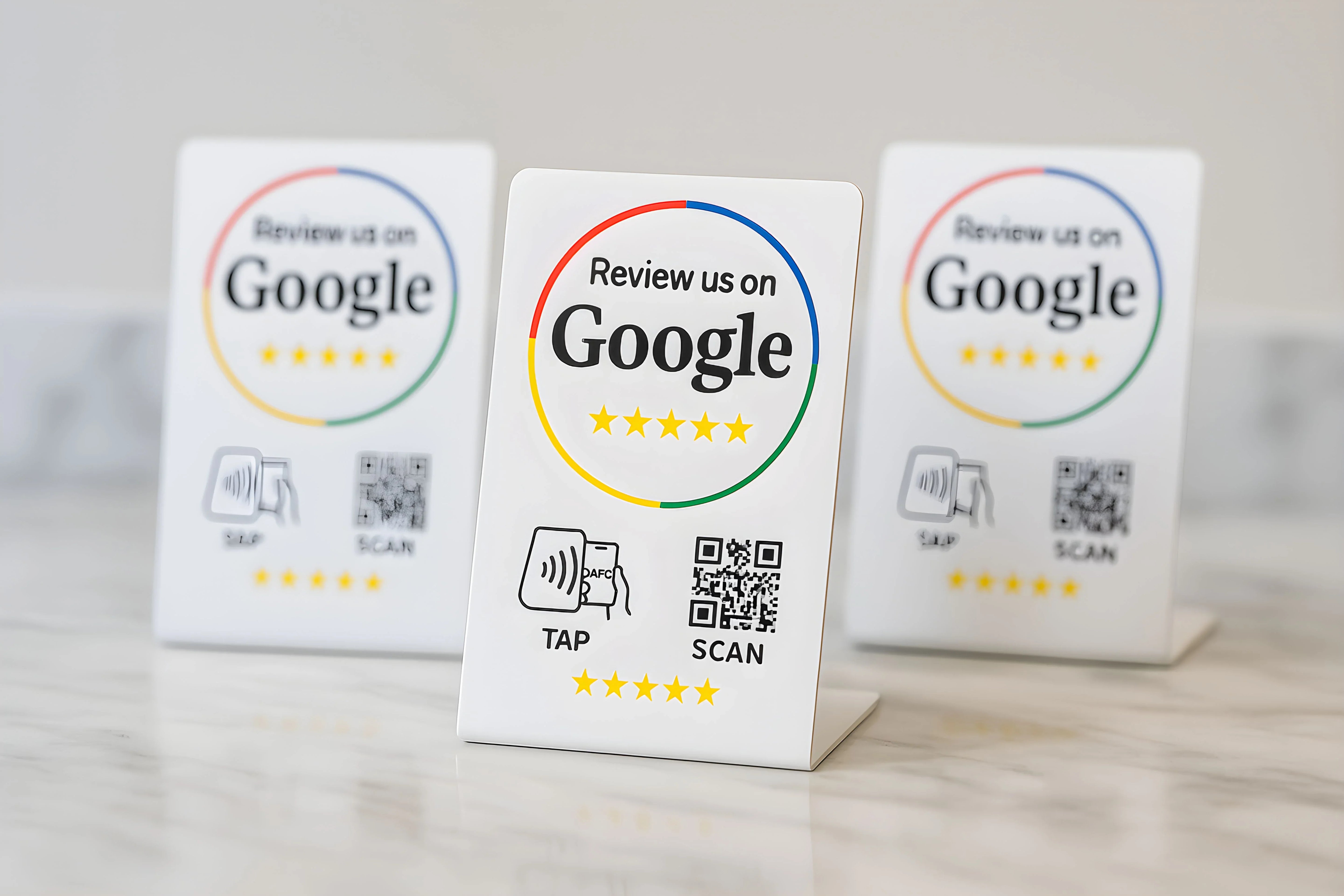 White NFC Google Review Stand | No Apps, No Fees, Just 5-Star Growth - Image 5