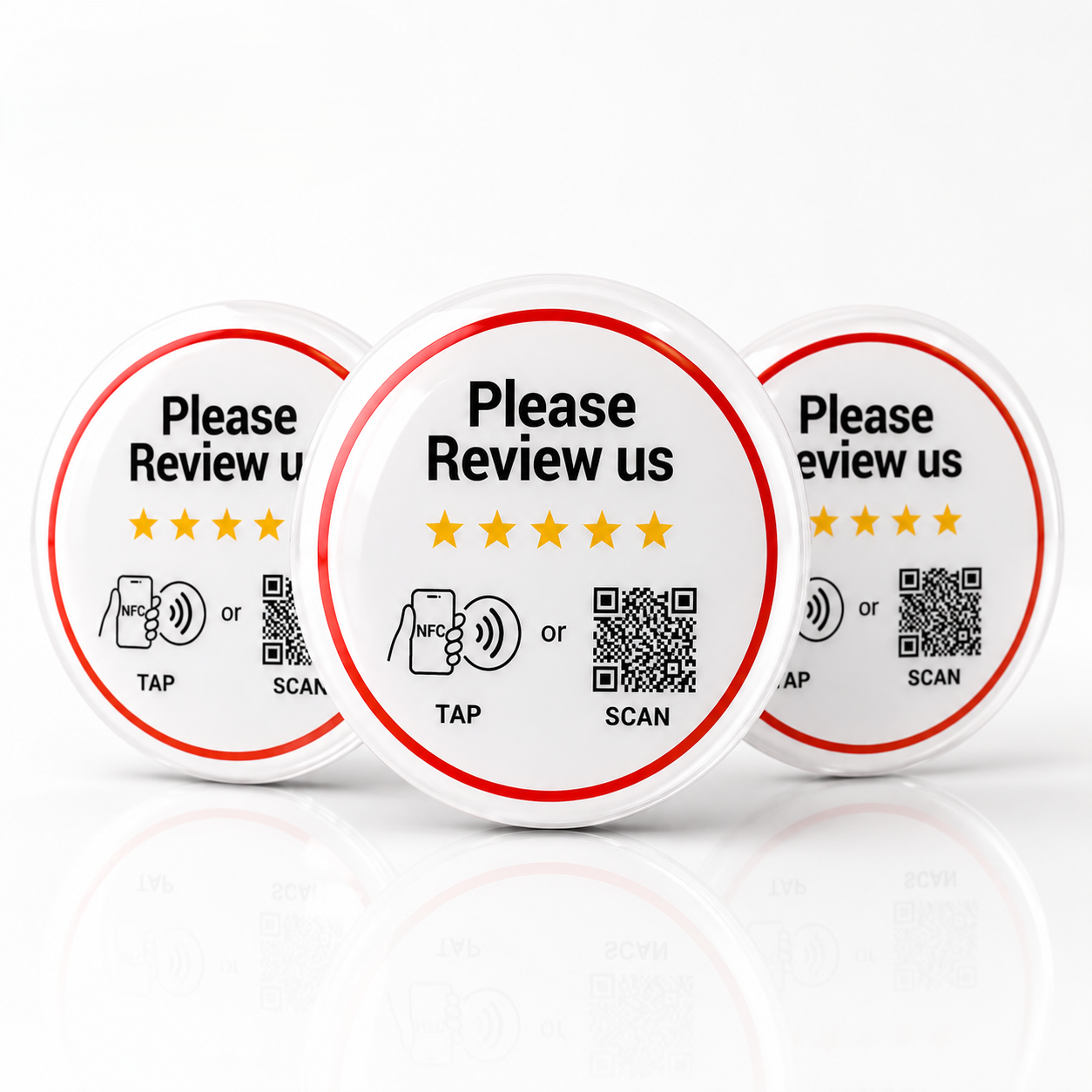 TAPro NFC Google review sticker works with iPhone and Samsung Android phones