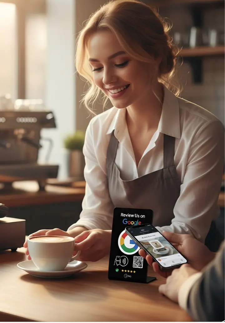 <h1 style="font-size: 20px;">
  Get 5-Star Google Reviews in 3 Seconds with NFC Tap Technology
</h1>