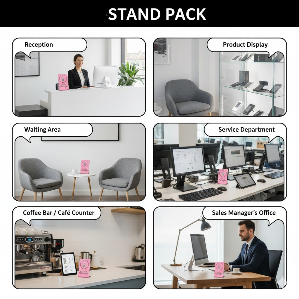 2-Pack Google Review Stands QR Code & NFC - Image 3