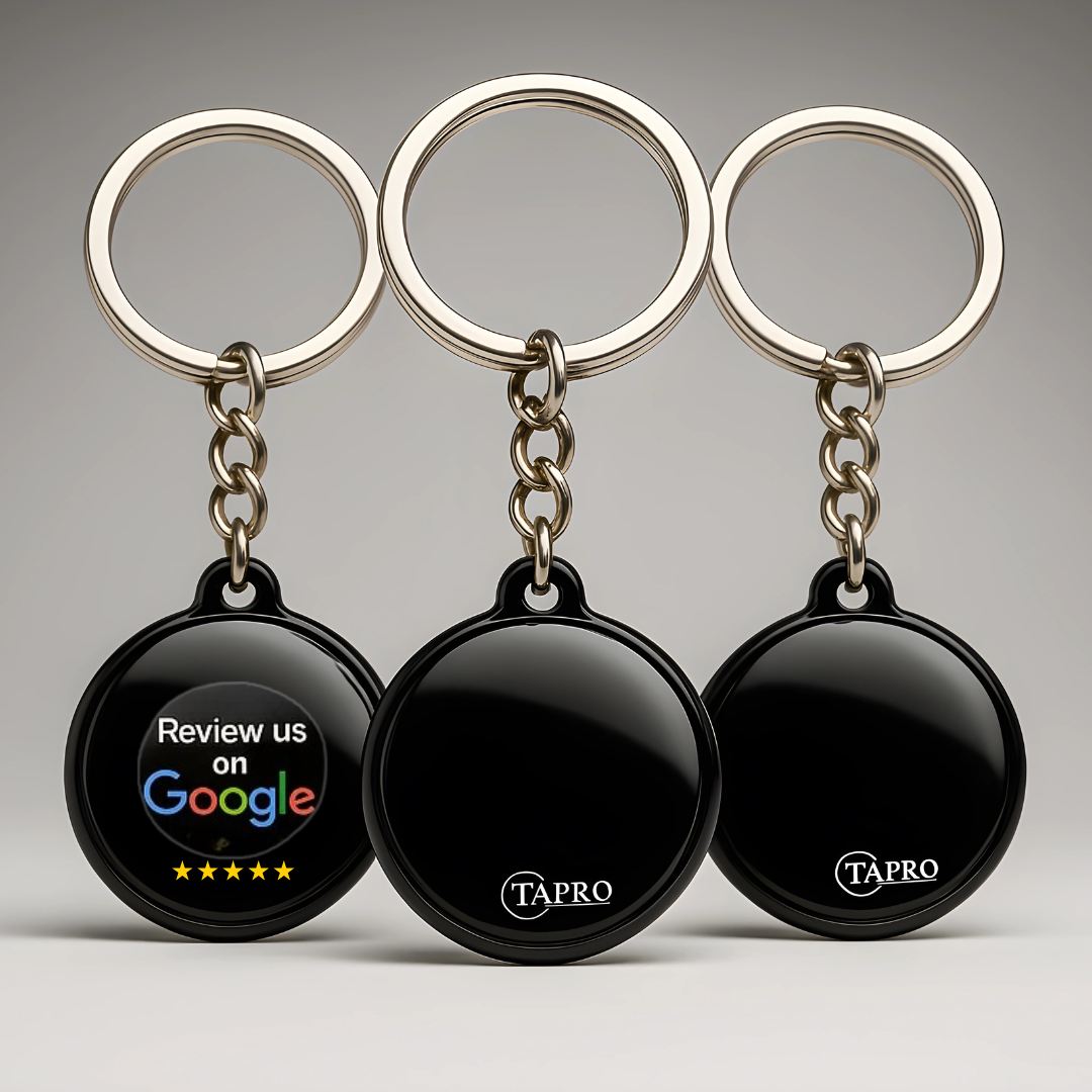 TAPro Contactless NFC Google Review Keychain Set of 3 for Businesses