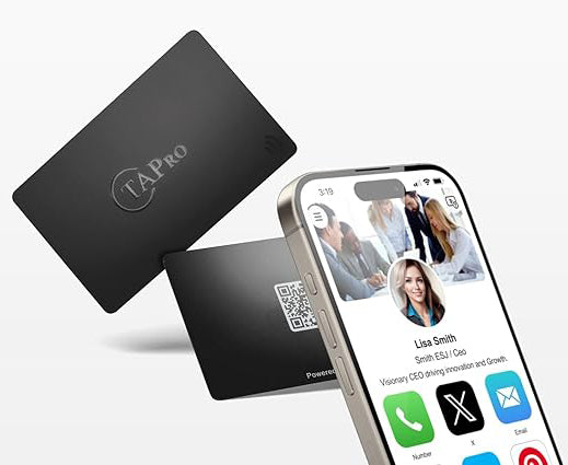 Black NFC Digital Business Card by TAPro 