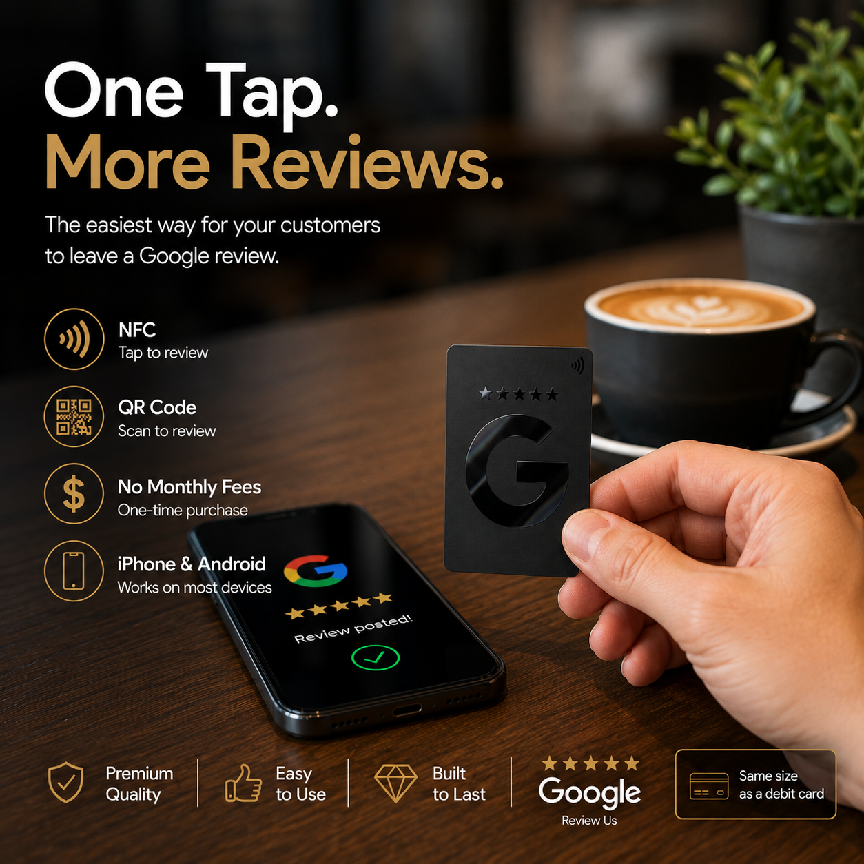 TAPro NFC Google Review Card compared with paper business cards QR codes and traditional review methods