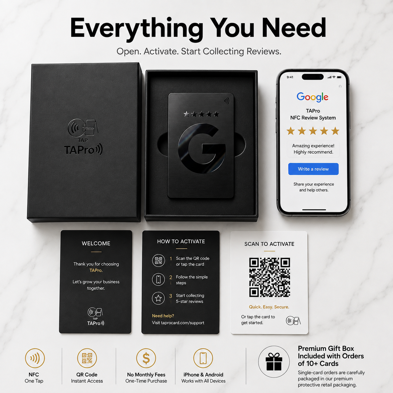 How TAPro Google Review Card helps businesses earn more Google reviews increase customer trust and grow sales