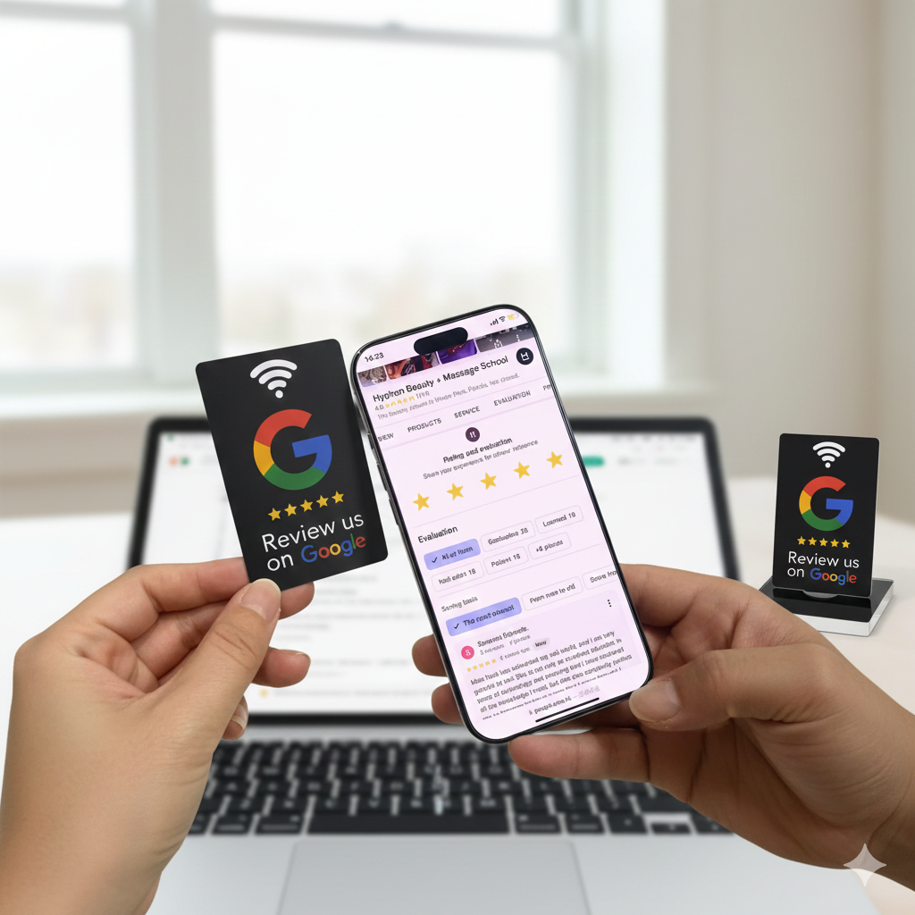 Wearable NFC Review Kit Lanyard| Includes Google Review Cards, Premium Badge Holders & Adjustable Lanyards