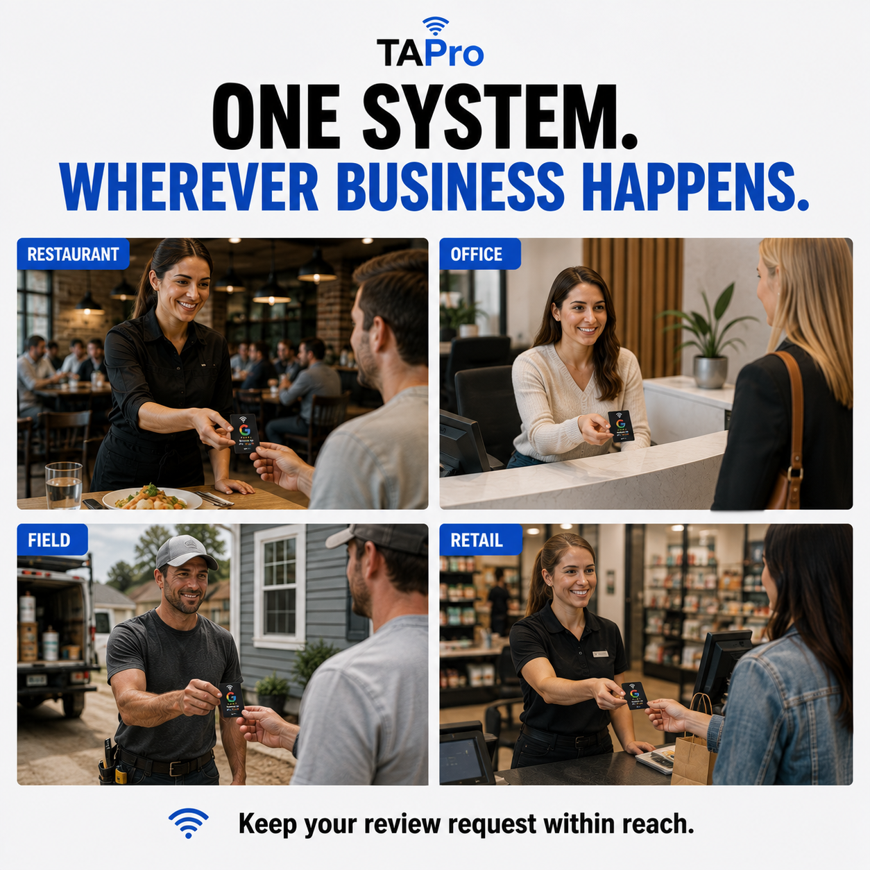 NFC + QR Google Review Cards Bundles – Google Review Card with QR Code | TAPro