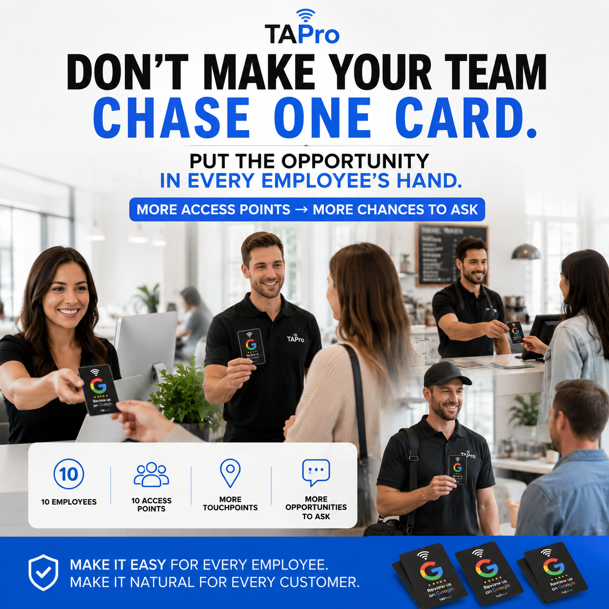 NFC + QR Google Review Cards Bundles – Google Review Card with QR Code | TAPro