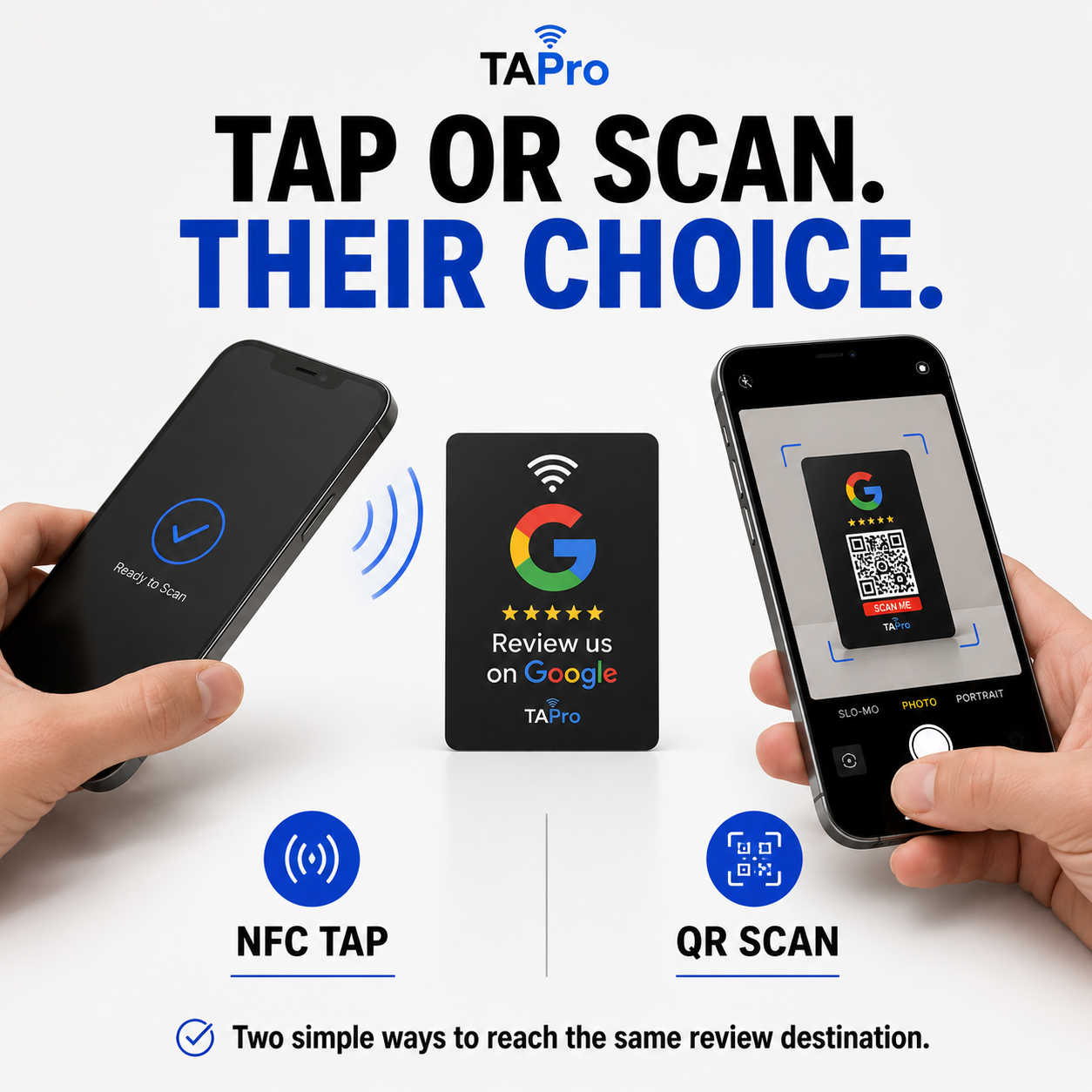 NFC + QR Google Review Cards Bundles – Google Review Card with QR Code | TAPro