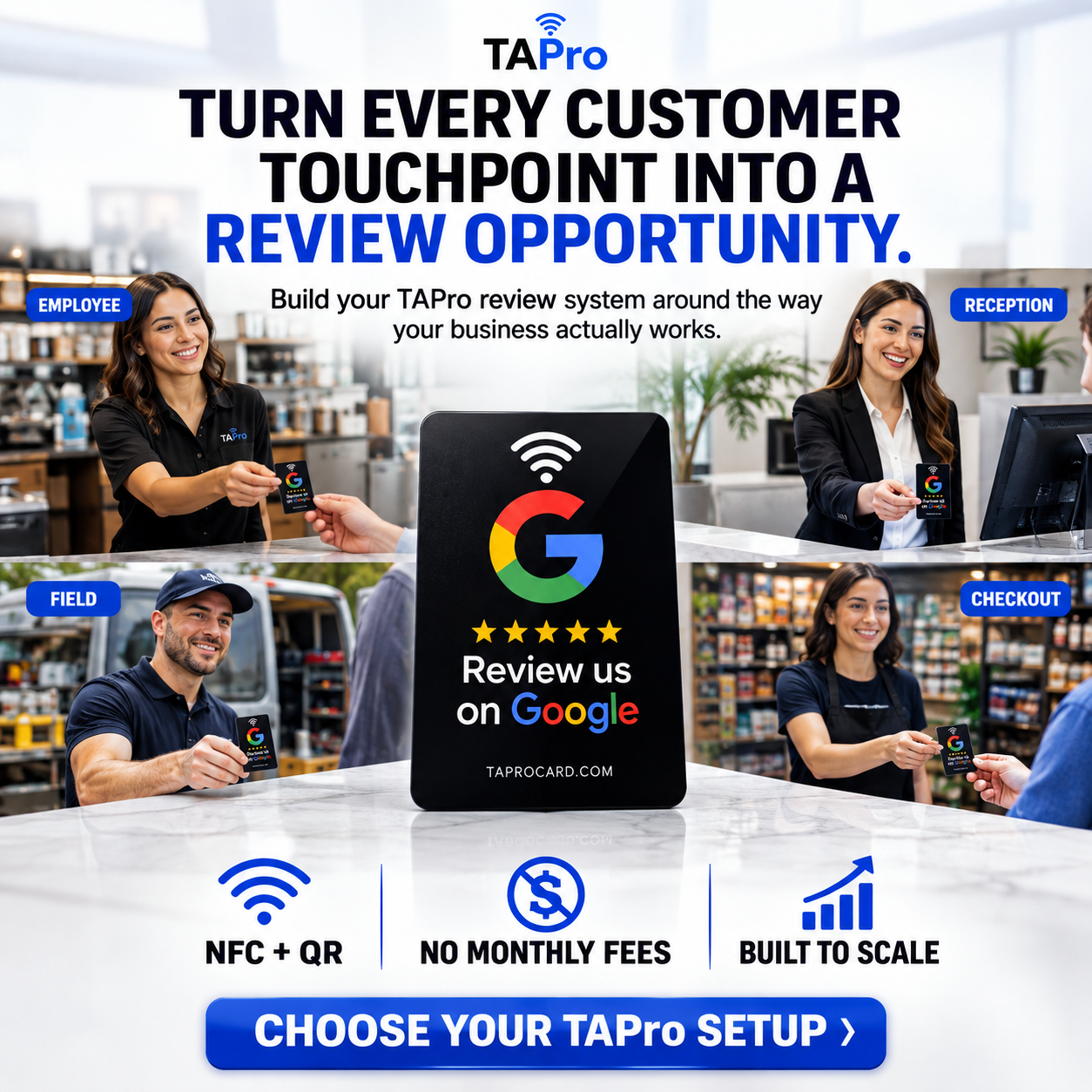 NFC + QR Google Review Cards Bundles – Google Review Card with QR Code | TAPro