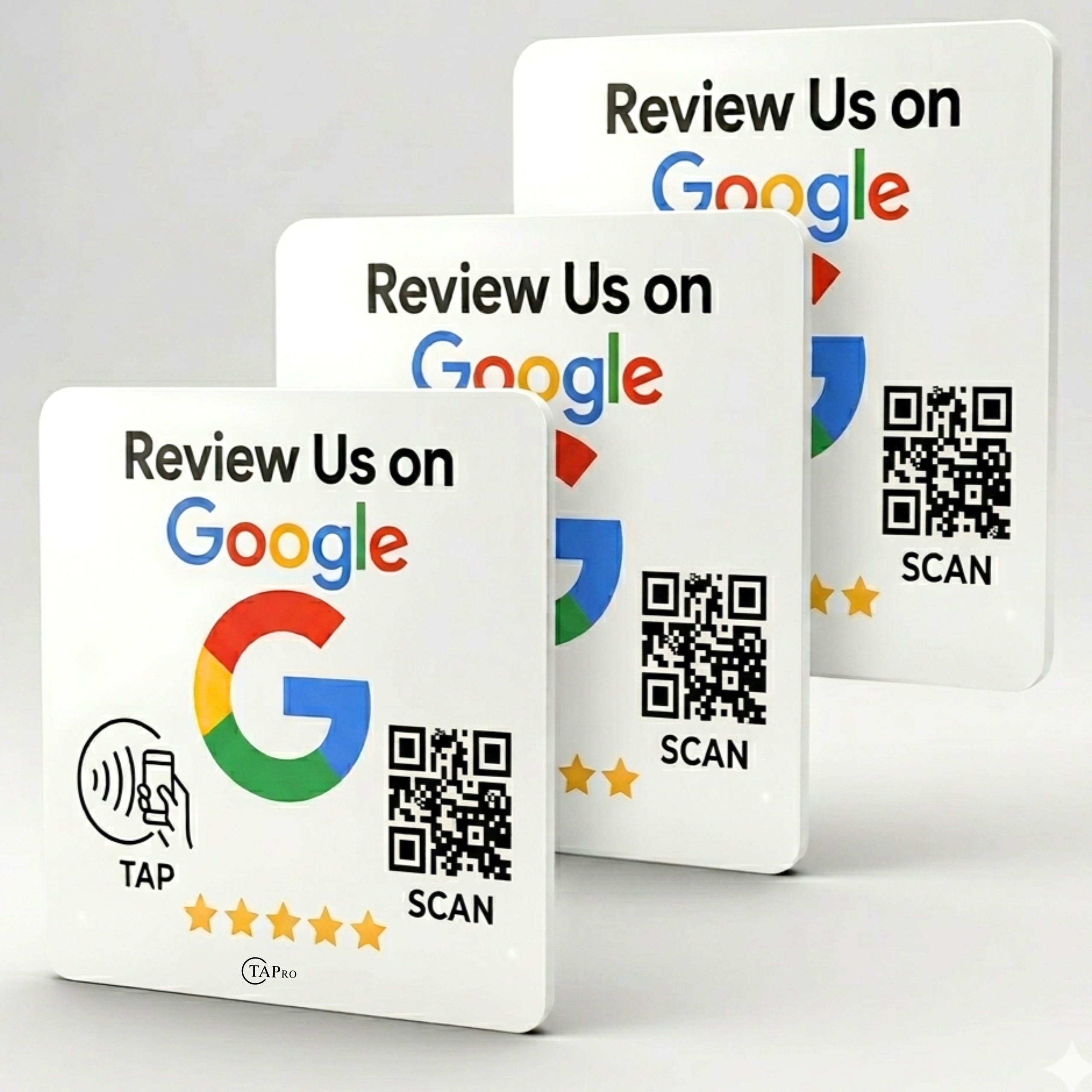 Google Review Plaque -Contactless NFC & QR, Peel and Stick Sign | Elite Business Reputation Tool | GMB SEO Plaque-TAPro