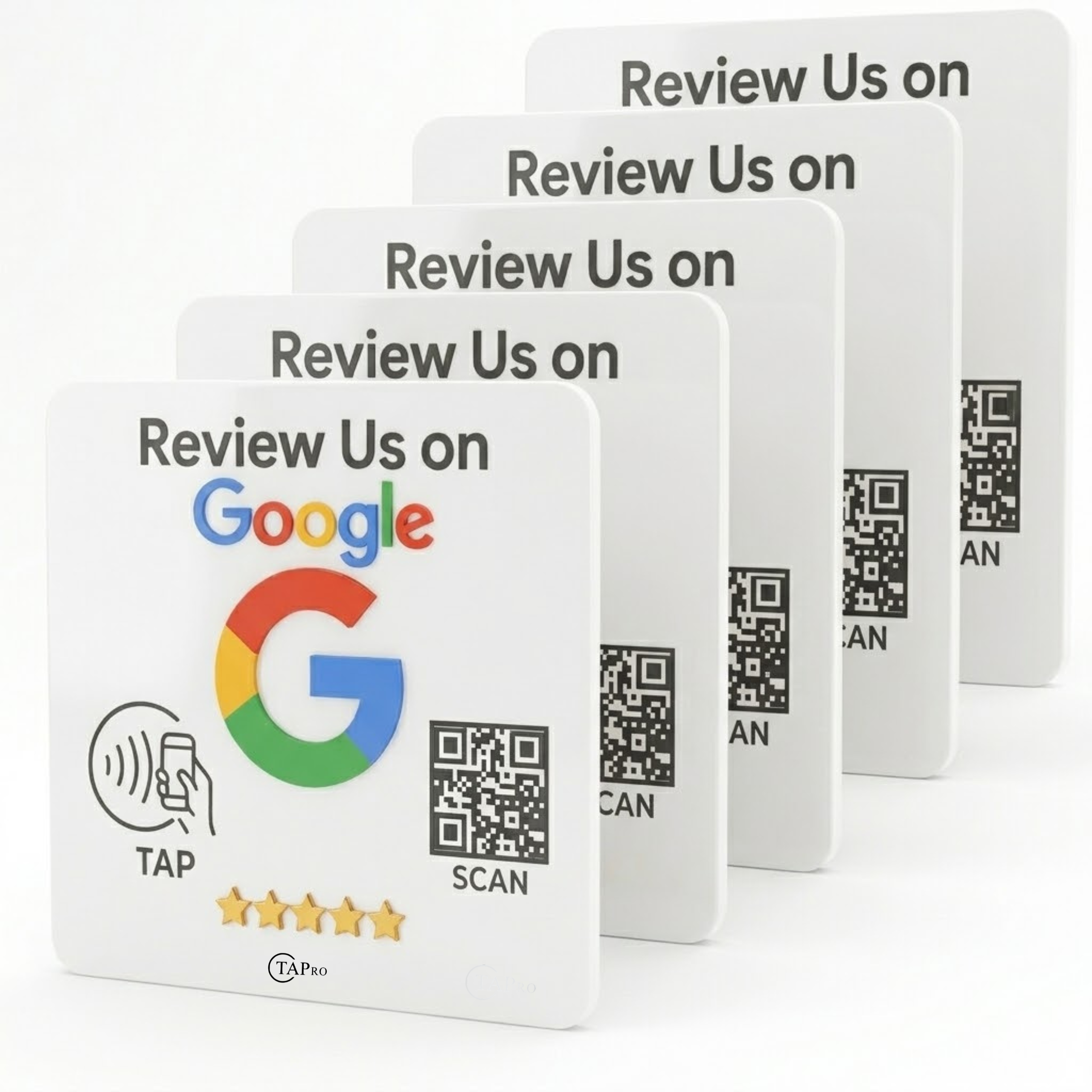 Google Review Plaque -Contactless NFC & QR, Peel and Stick Sign | Elite Business Reputation Tool | GMB SEO Plaque-TAPro