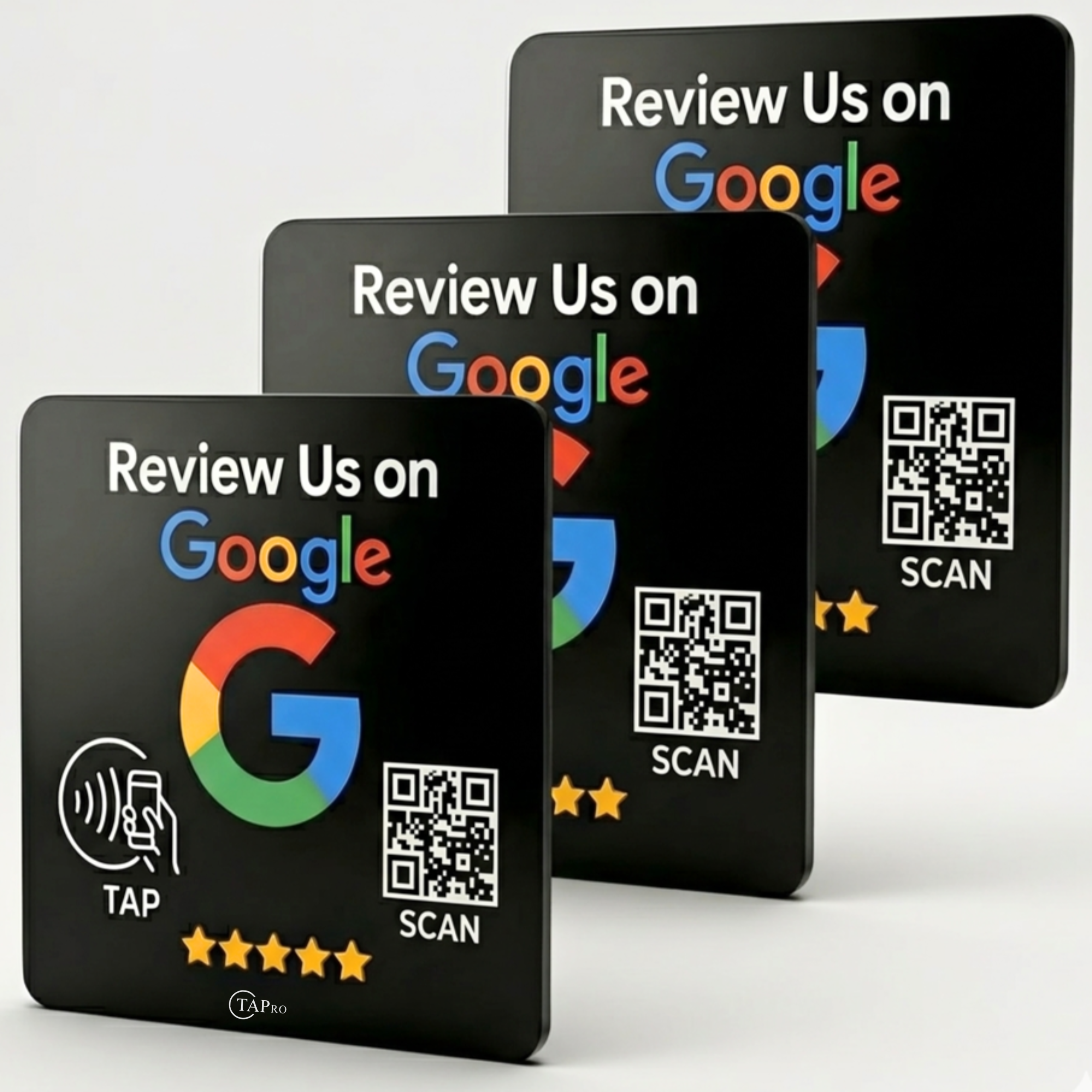 Google Review Plaque -Contactless NFC & QR, Peel and Stick Sign | Elite Business Reputation Tool | GMB SEO Plaque-TAPro