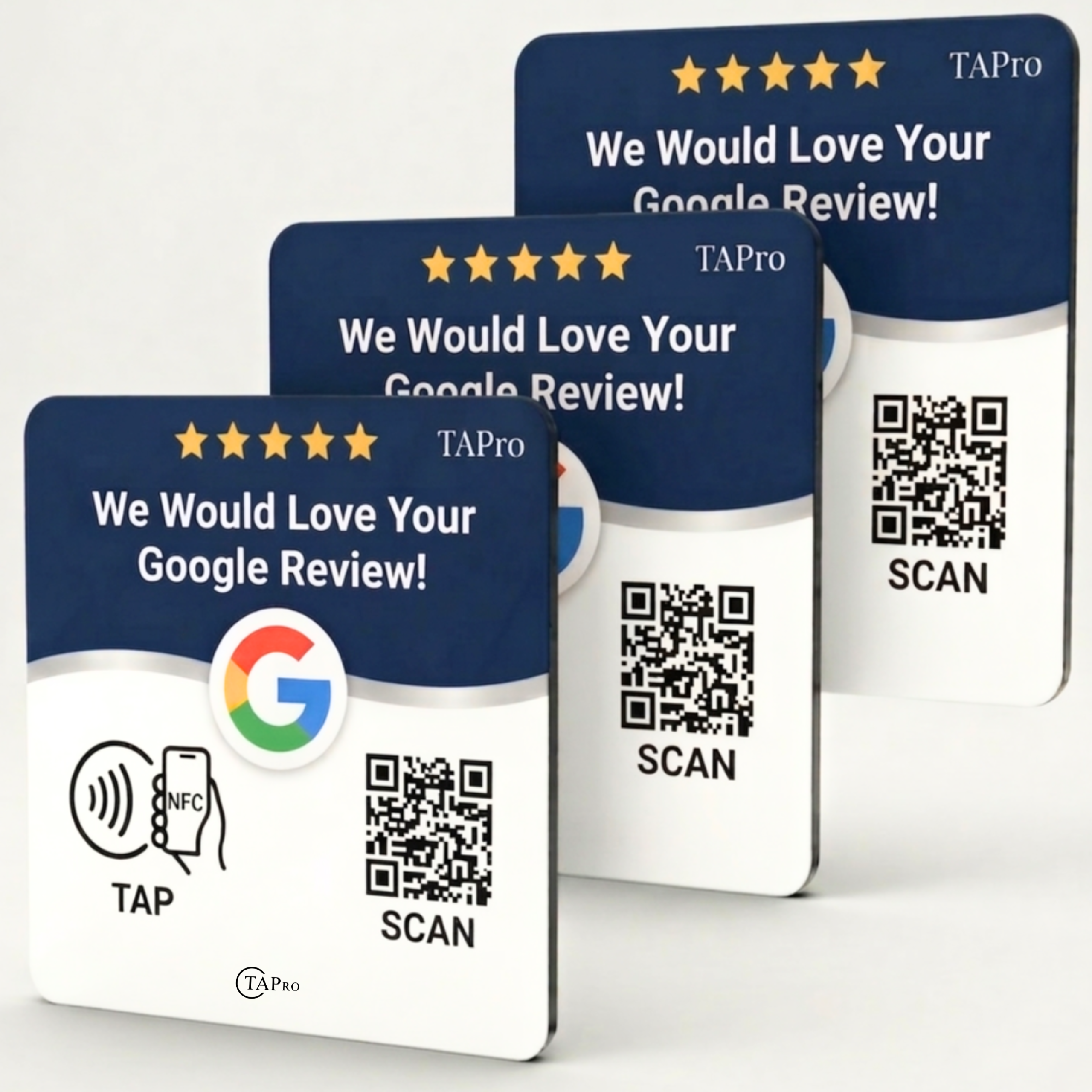 Google Review Plaque -Contactless NFC & QR, Peel and Stick Sign | Elite Business Reputation Tool | GMB SEO Plaque-TAPro