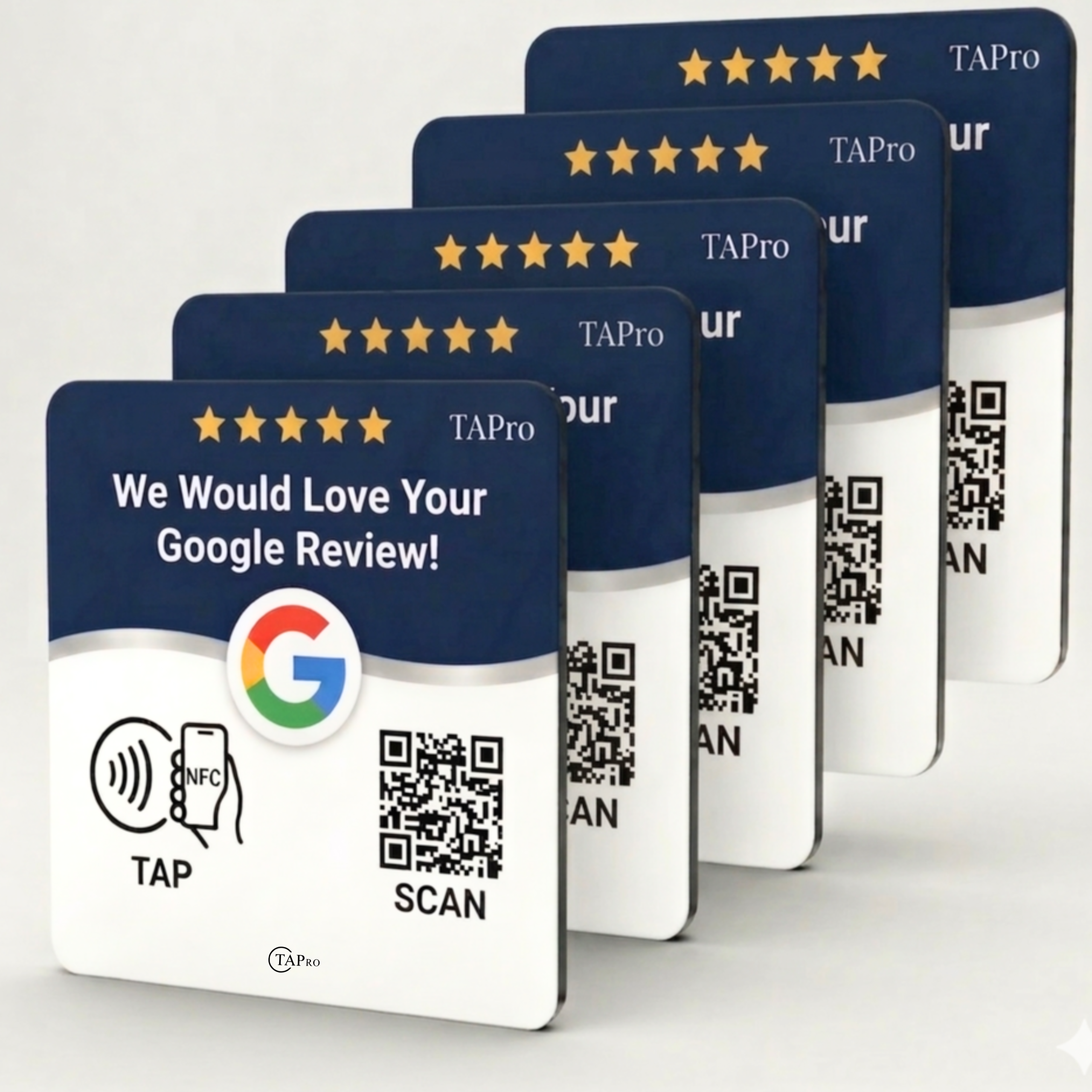 Google Review Plaque -Contactless NFC & QR, Peel and Stick Sign | Elite Business Reputation Tool | GMB SEO Plaque-TAPro