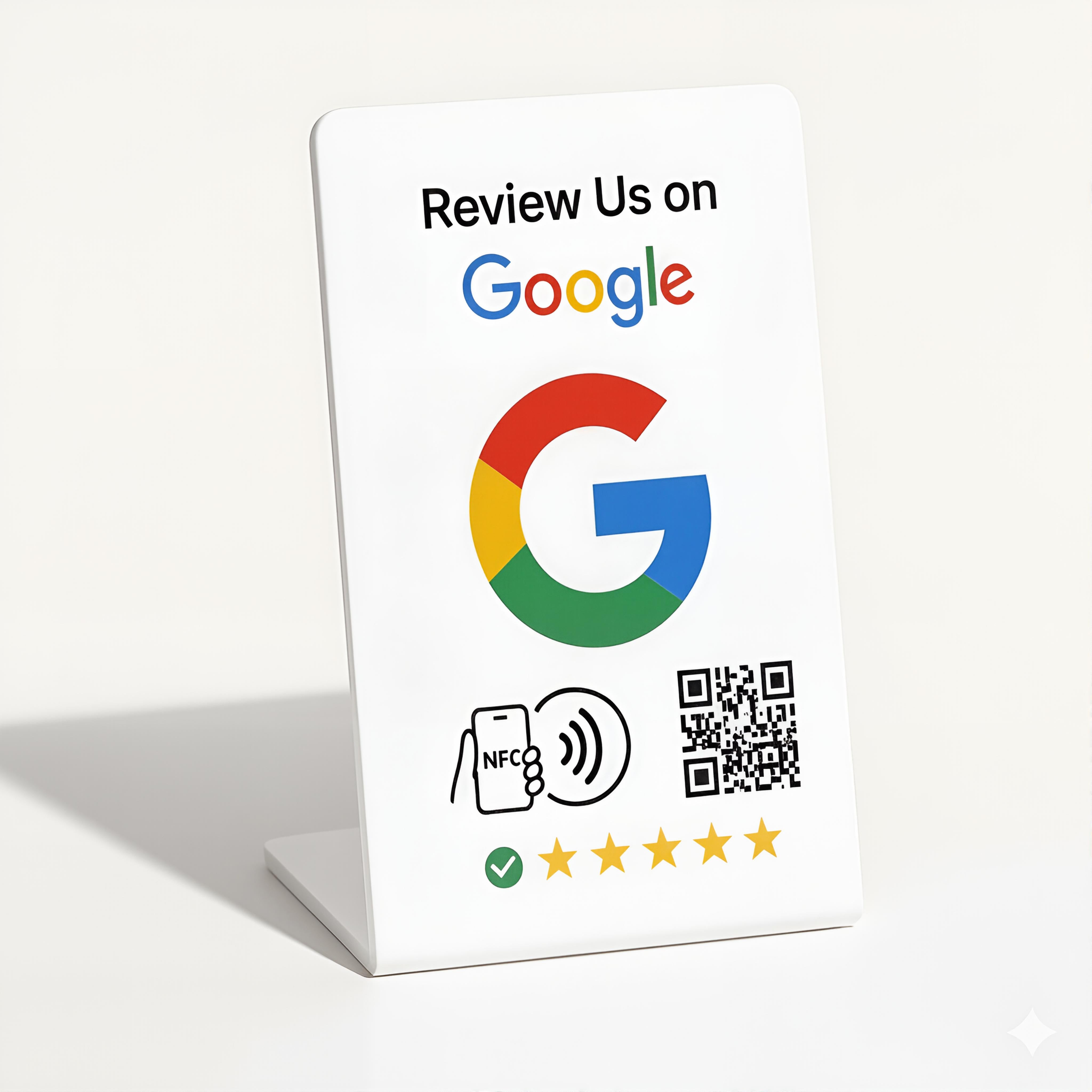 Google Review Stand NFC + QR Tap to Review Sign - Professional Pro Grade Business Signage, NTAG215 Google Review Stands by TAPro