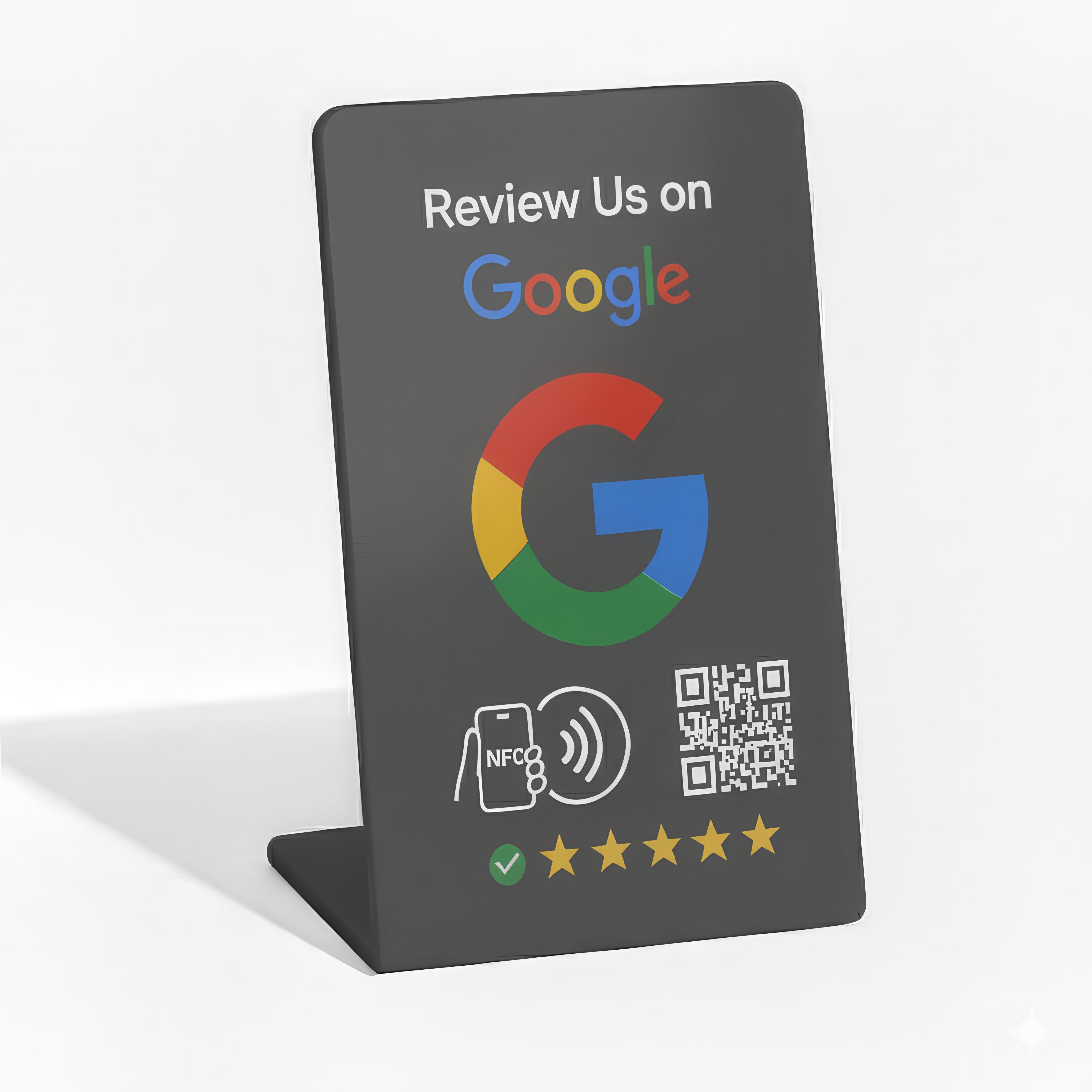 Google Review Stand NFC + QR Tap to Review Sign - Professional Pro Grade Business Signage, NTAG215 Google Review Stands by TAPro