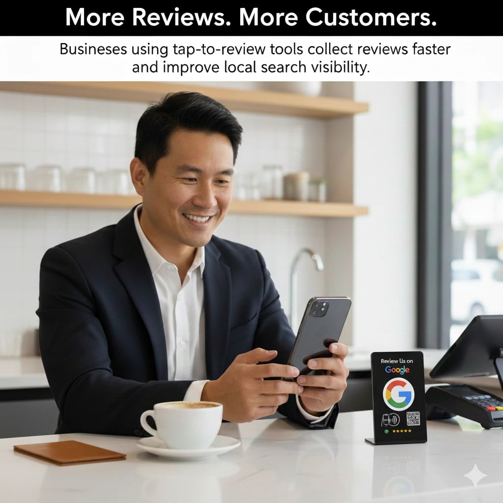 nfc google review stand set of 5 for multi location businesses