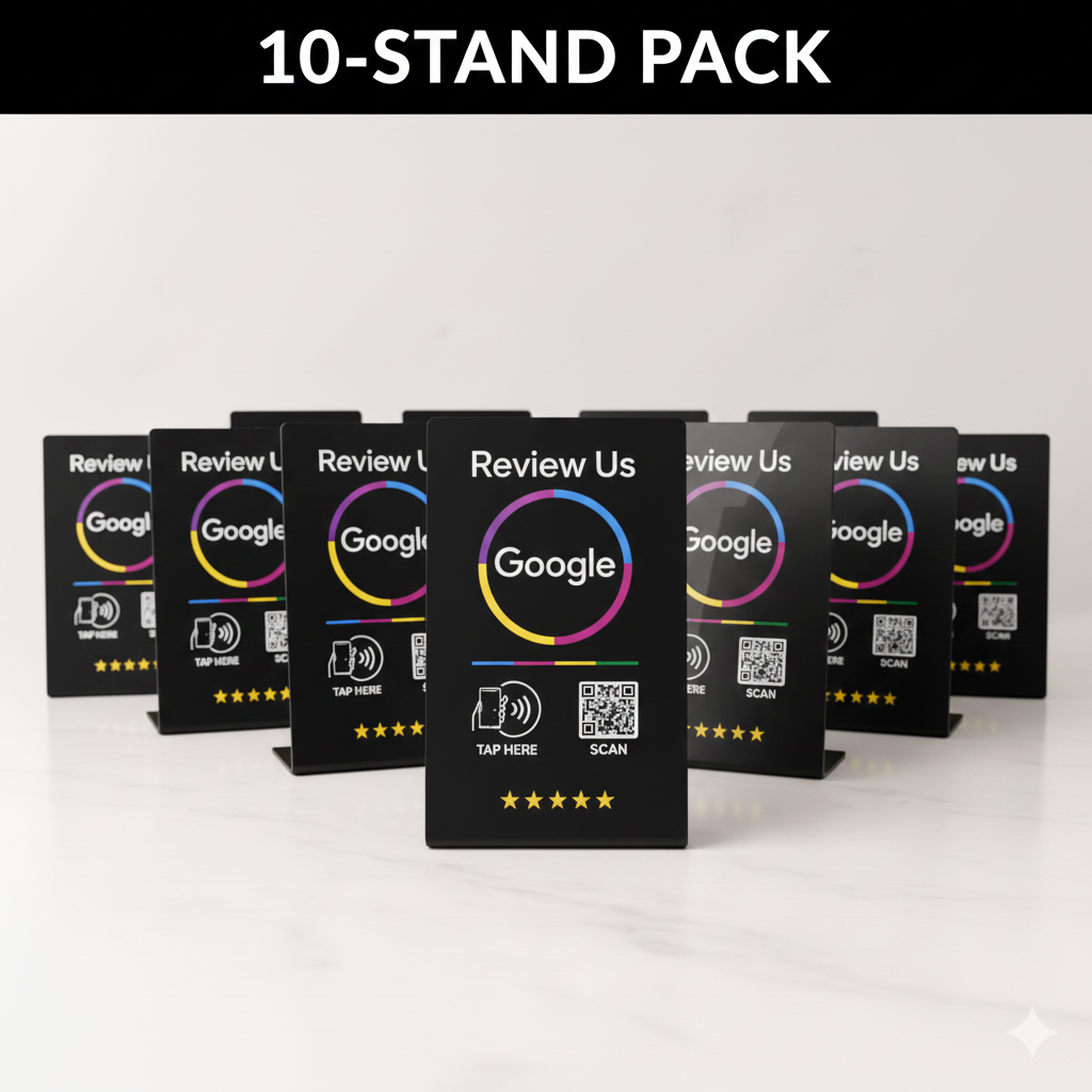 Google Review Stand - NFC & QR Code, Tap To Review System