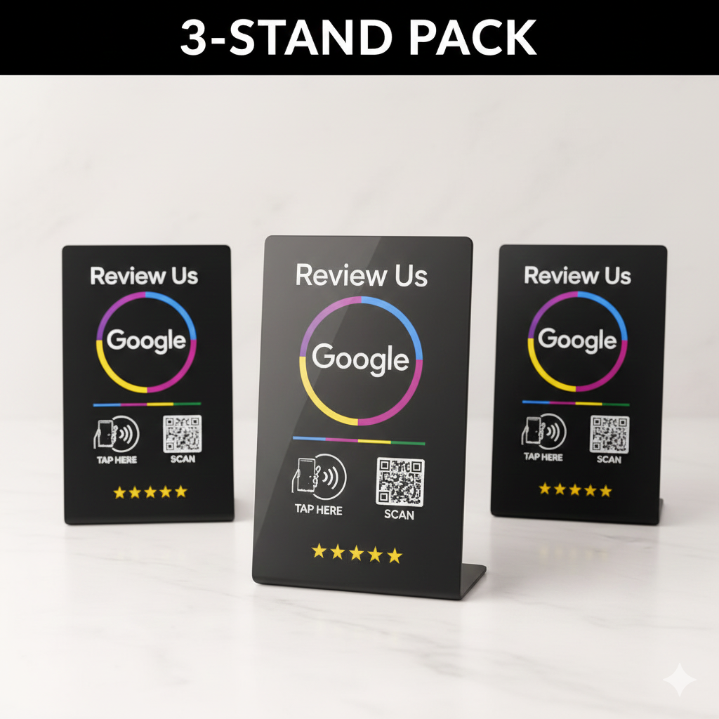 Google Review Stand - NFC & QR Code, Tap To Review System