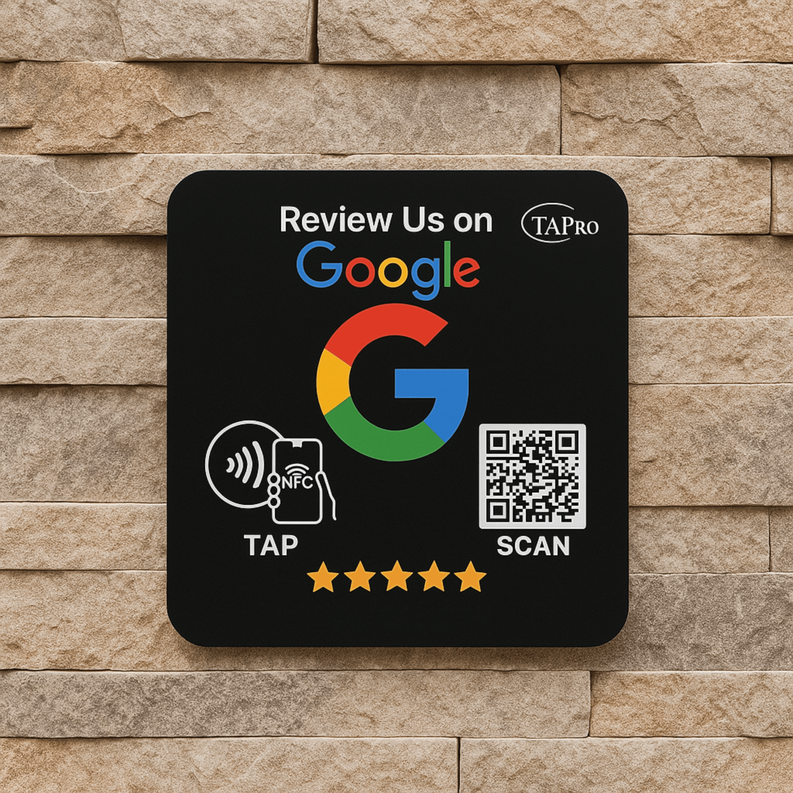 Buy Google Review Plate | NFC Google Review Sign | 3M Adhesive Wall, Window, Door Sticker