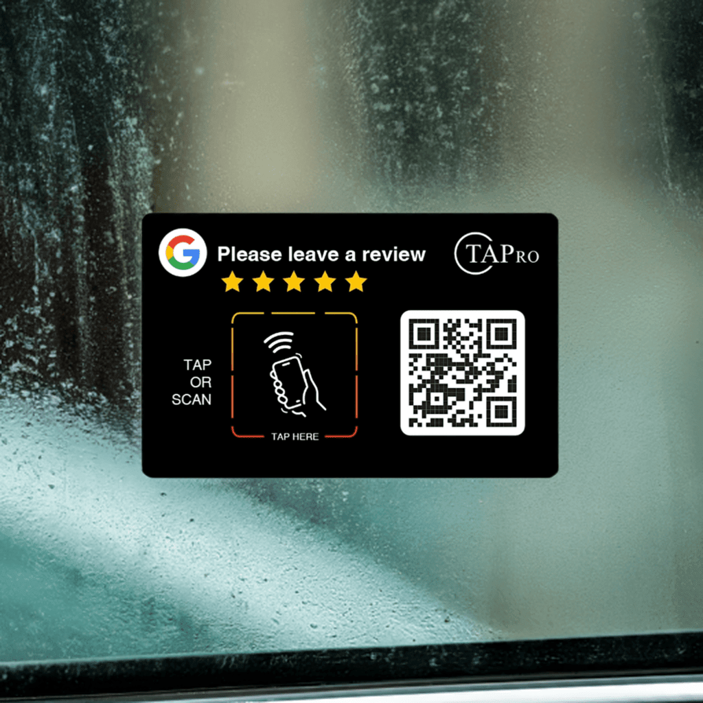 TAPro Google Review Card Plate Sticker 3M - NFC & QR Code - Tapro