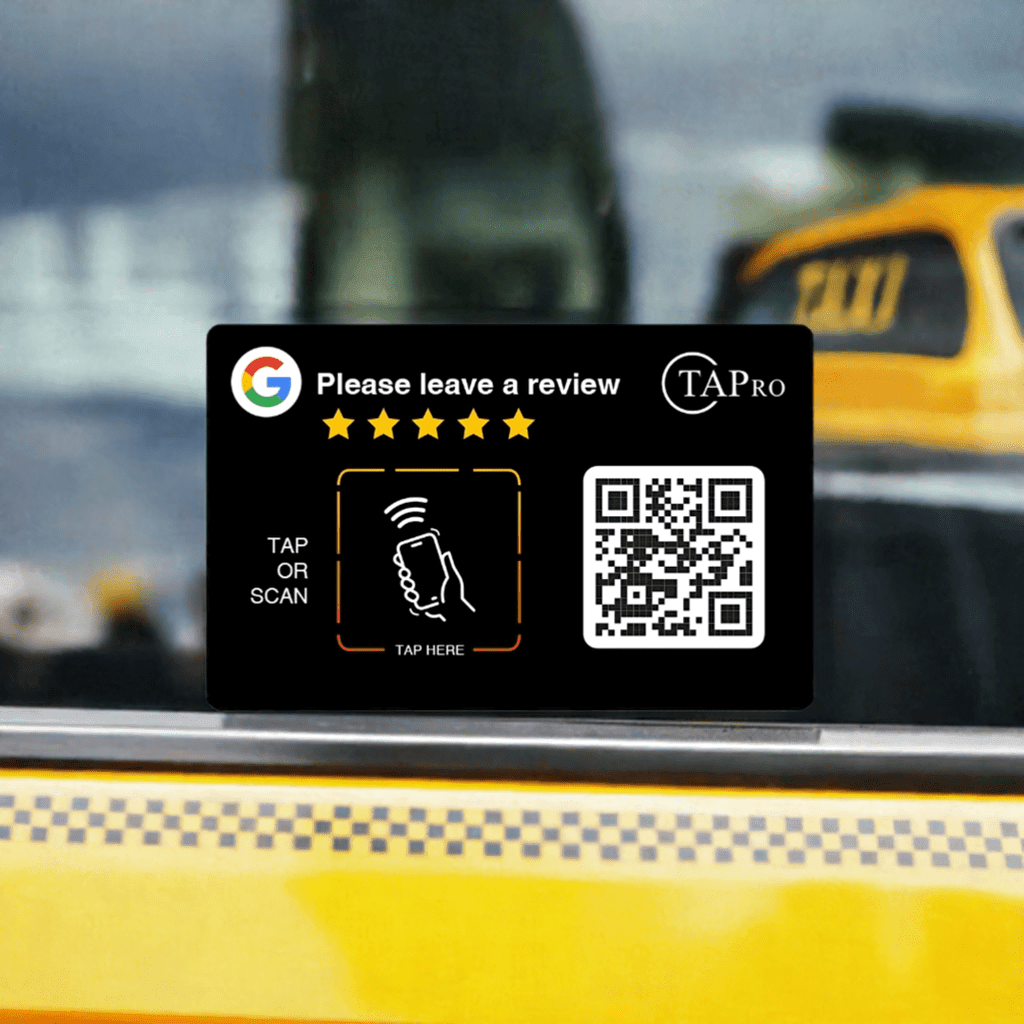 TAPro Google Review Card Plate Sticker 3M - NFC & QR Code - Tapro