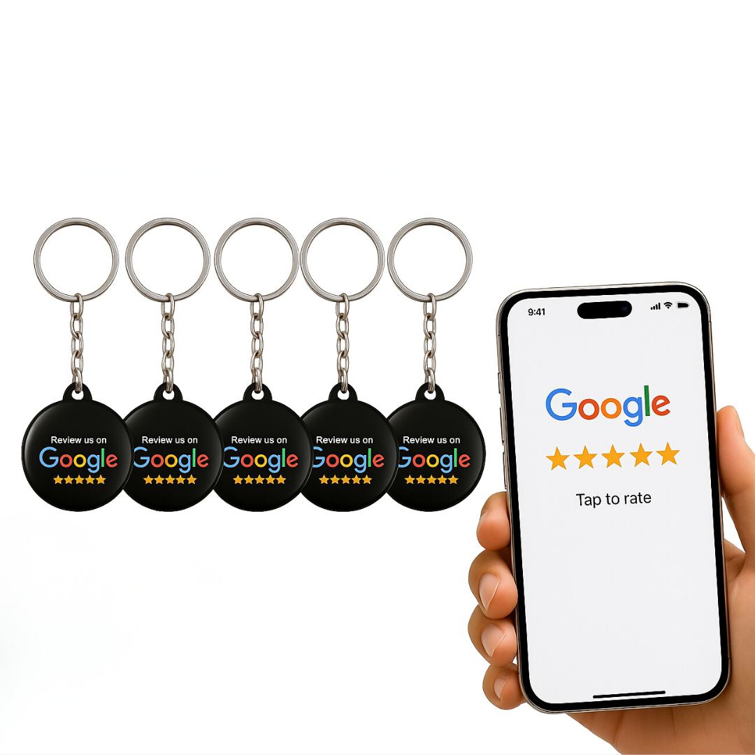 5-Pack NFC Google Review Keychain -TAPro - Image 1
