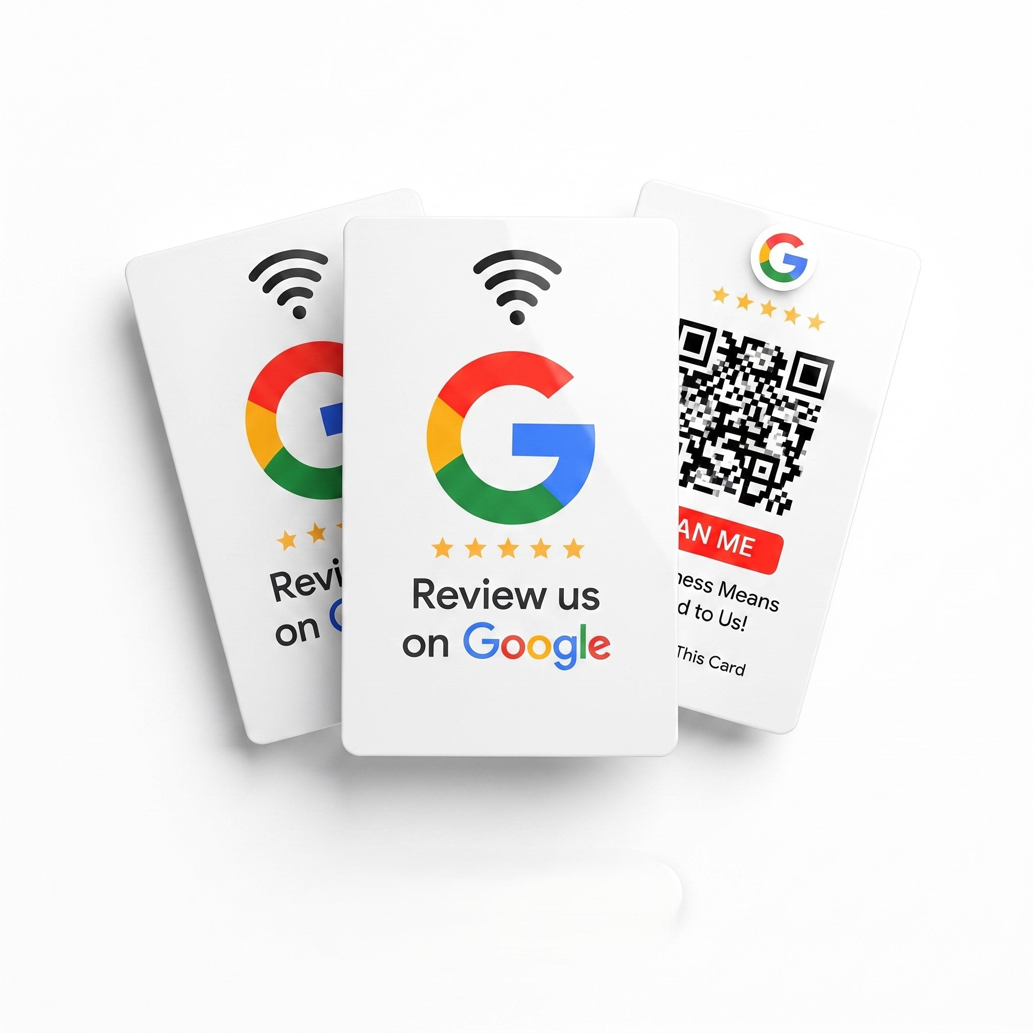 Google Review Tap Card – NFC + QR Code for Business | White