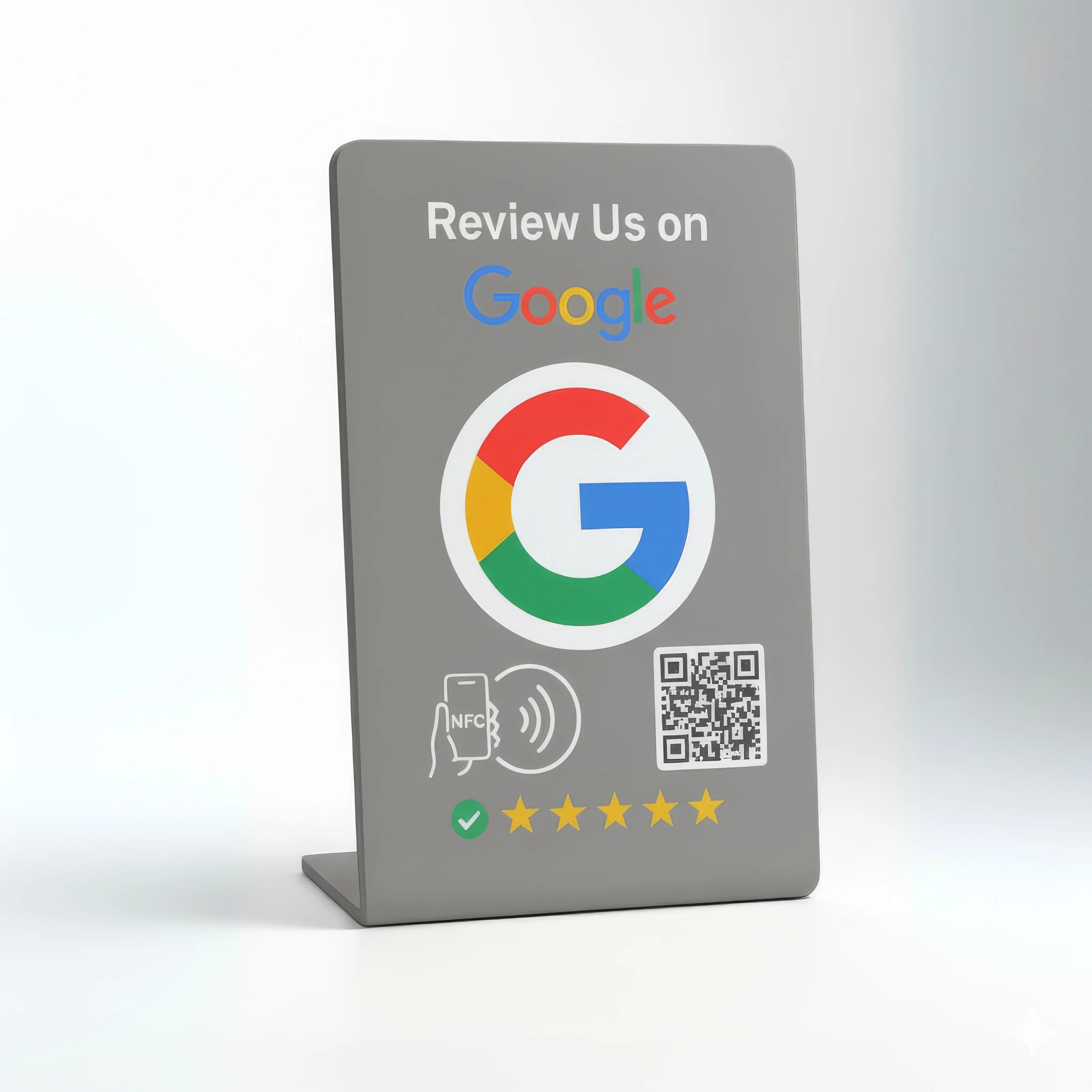 Google Review Stand NFC + QR Tap to Review Sign - Professional Pro Grade Business Signage, NTAG215 Google Review Stands by TAPro