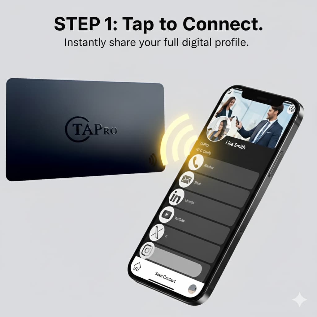 High-Scan Strength NFC Card for Seamless Contact Exchange — Focuses on the performance and "ease of scan".