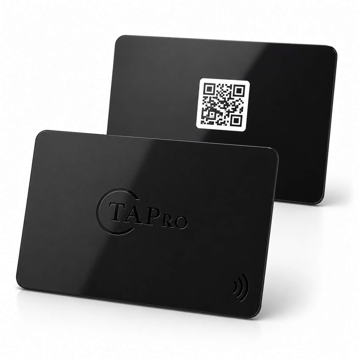 NFC digital business card with QR code by TAPro for instant contact sharing and Google reviews