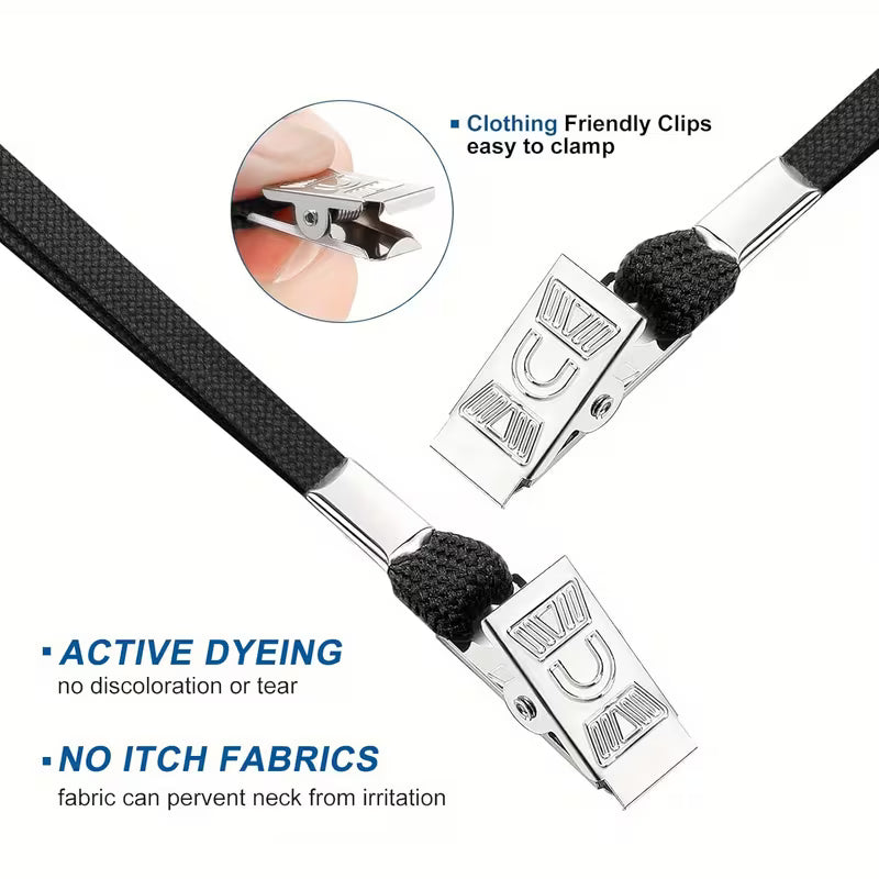 Premium Clear Badge Holders with Adjustable Black Lanyard | Professional ID, Access Card & NFC Card Holder