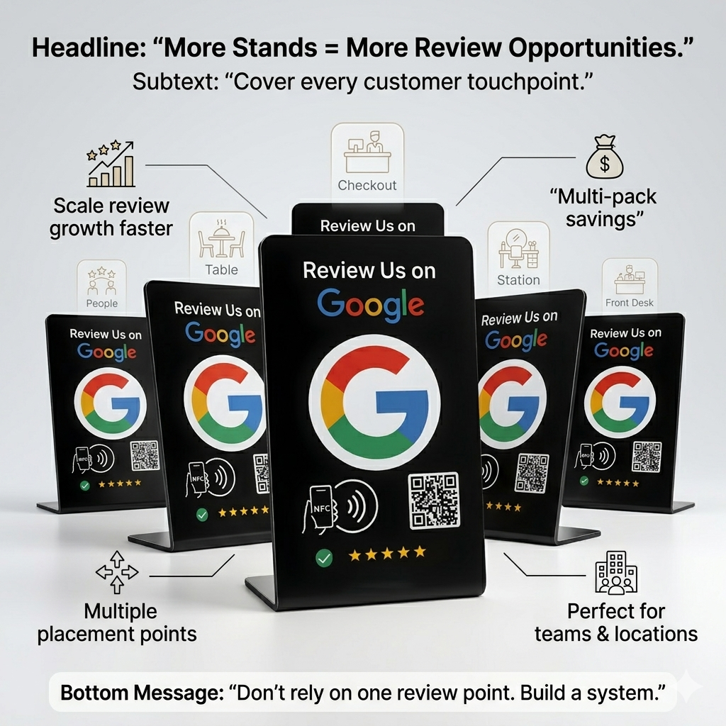 Google Review Stand - NFC & QR Code, Tap To Review System