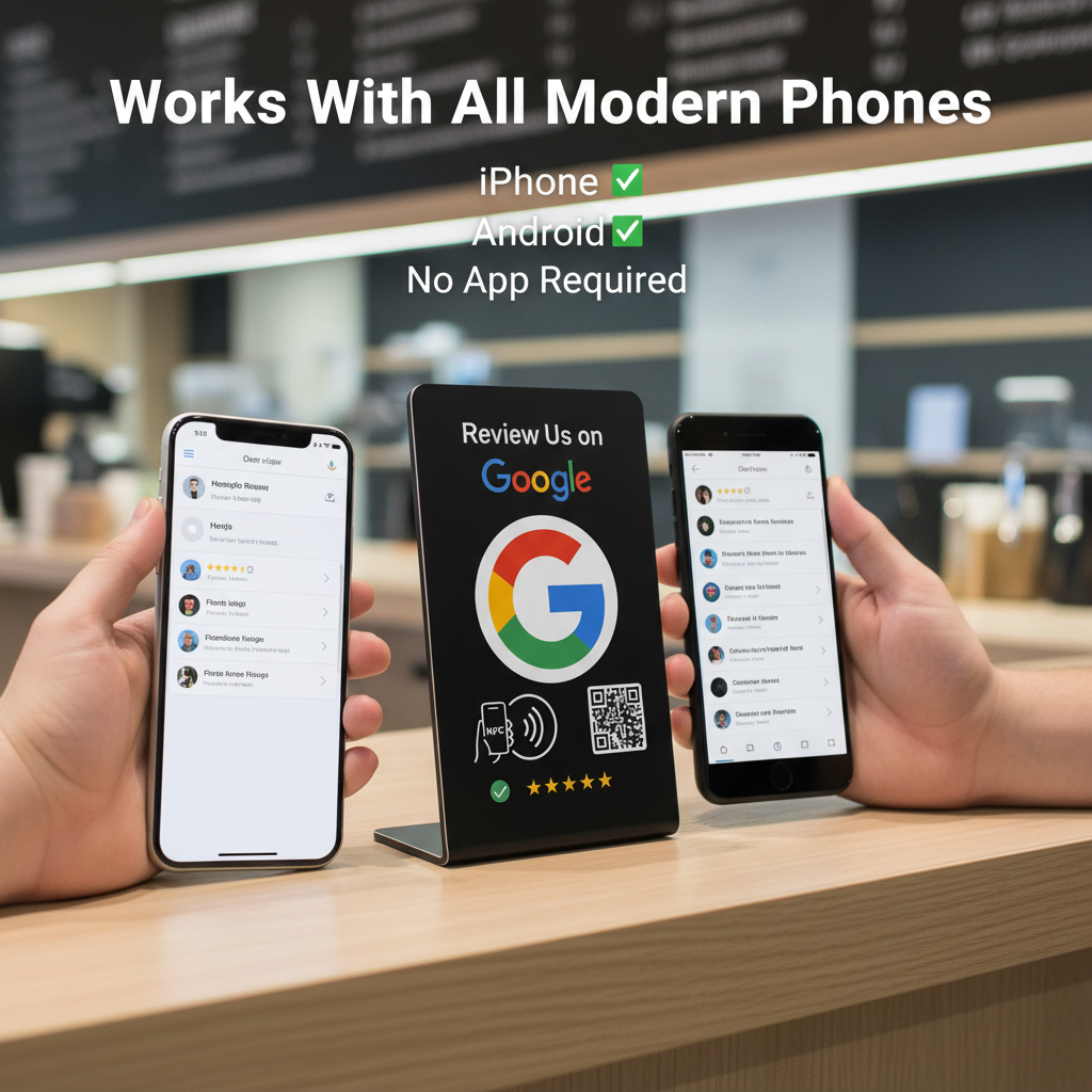 Google Review Stand - NFC & QR Code, Tap To Review System