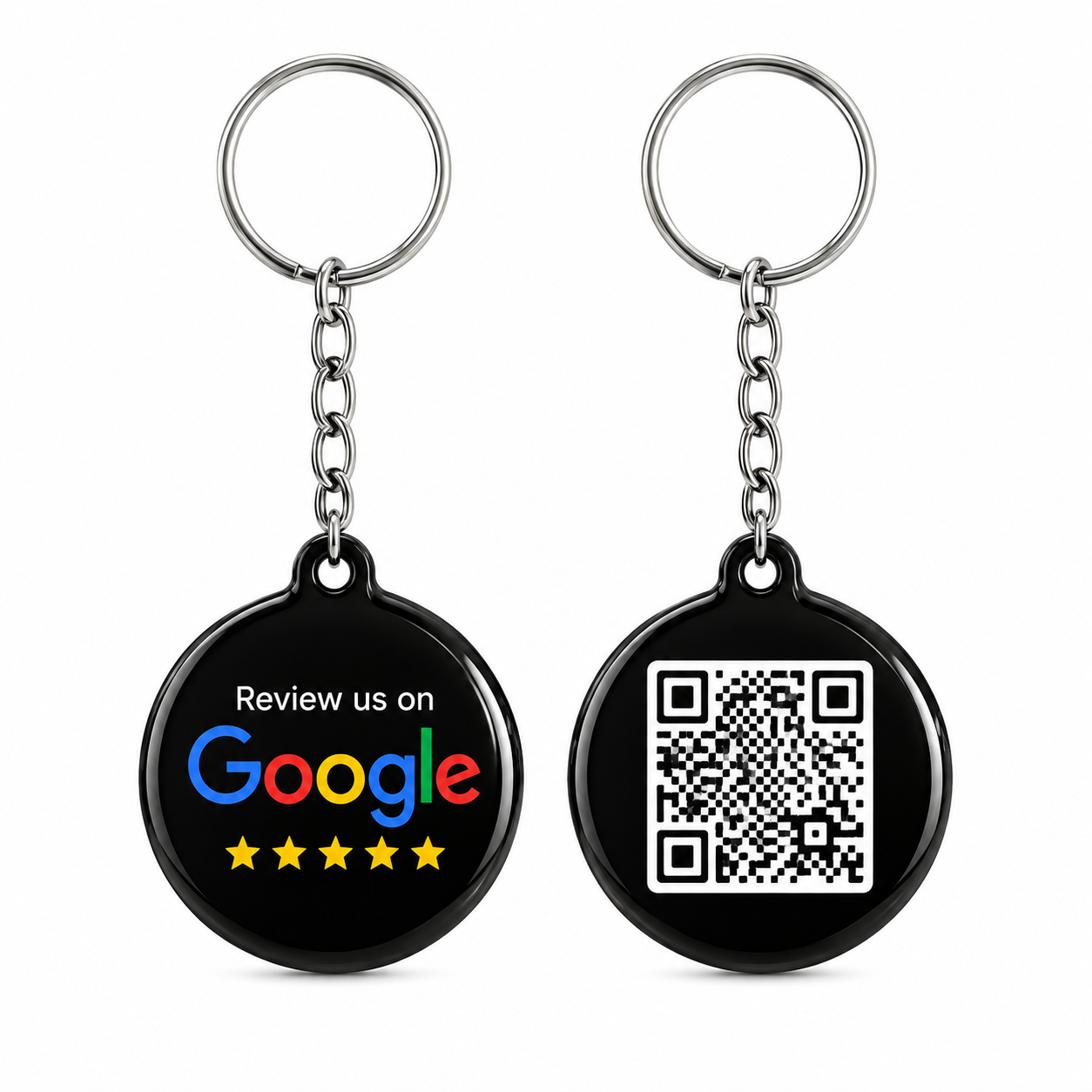 Google Review NFC + QR Keychain | Tap to Review Keychain with NFC & QR Code