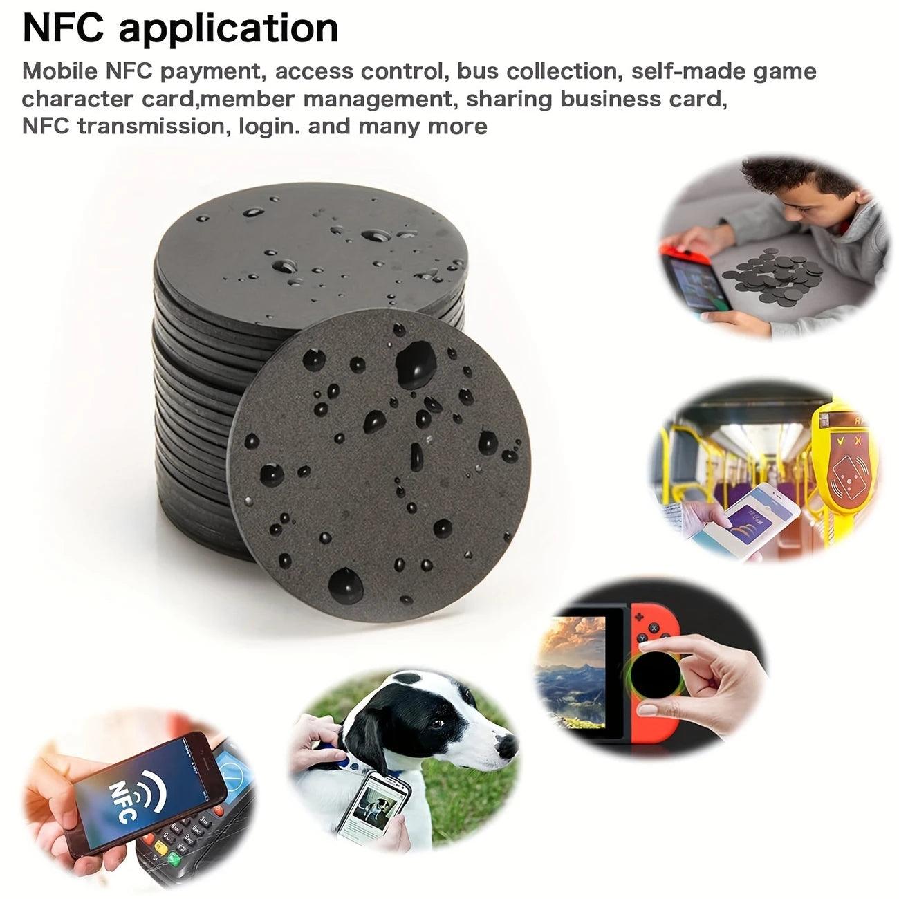 NTAG215 NFC Tags – Blank, Rewritable, Compatible with NFC-Enabled Devices