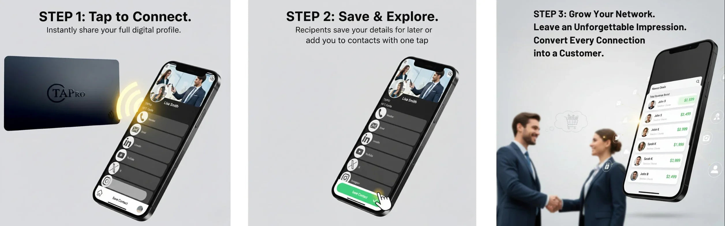 nfc digital best business card from tapro cards
