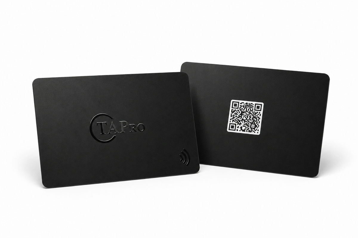 Digital NFC Business Card - Matte Black One-Tap Contactless Share