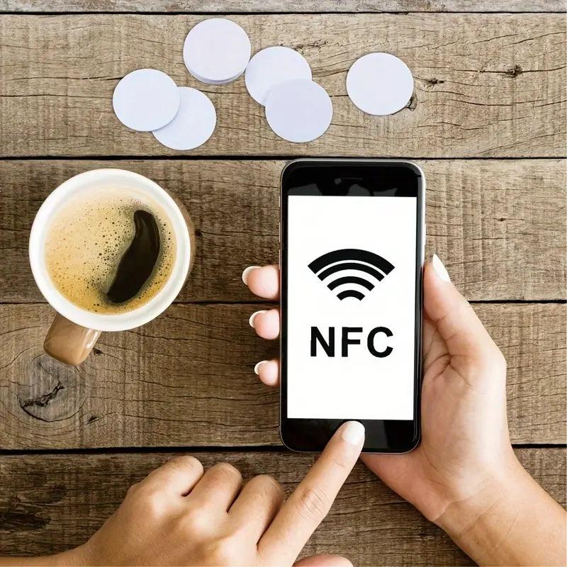 NTAG215 NFC Coin Tags – Blank, Rewritable, Compatible with NFC-Enabled Devices